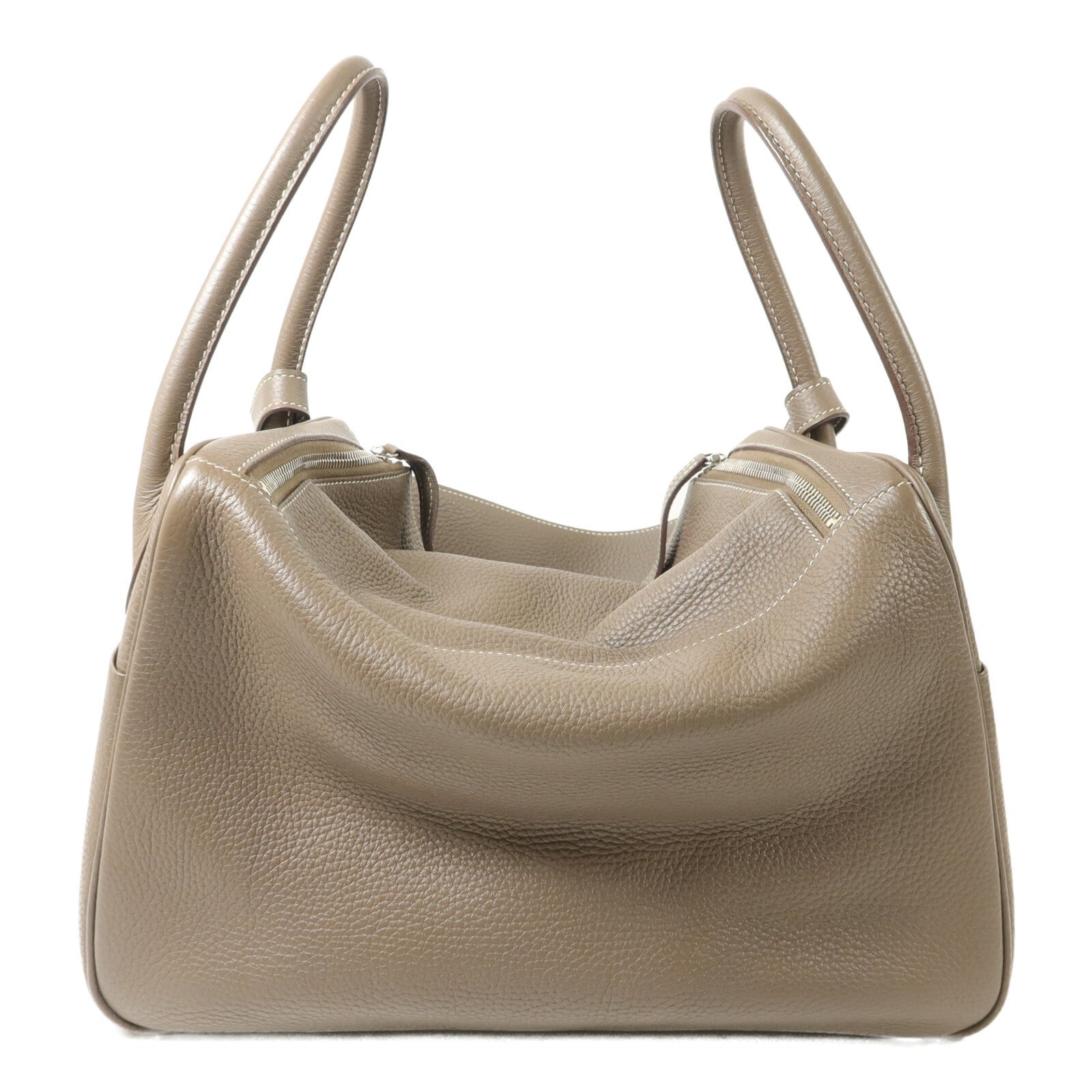 HERMES Clemence皮革Lindy 34手挽肩背兩用袋Etoupe