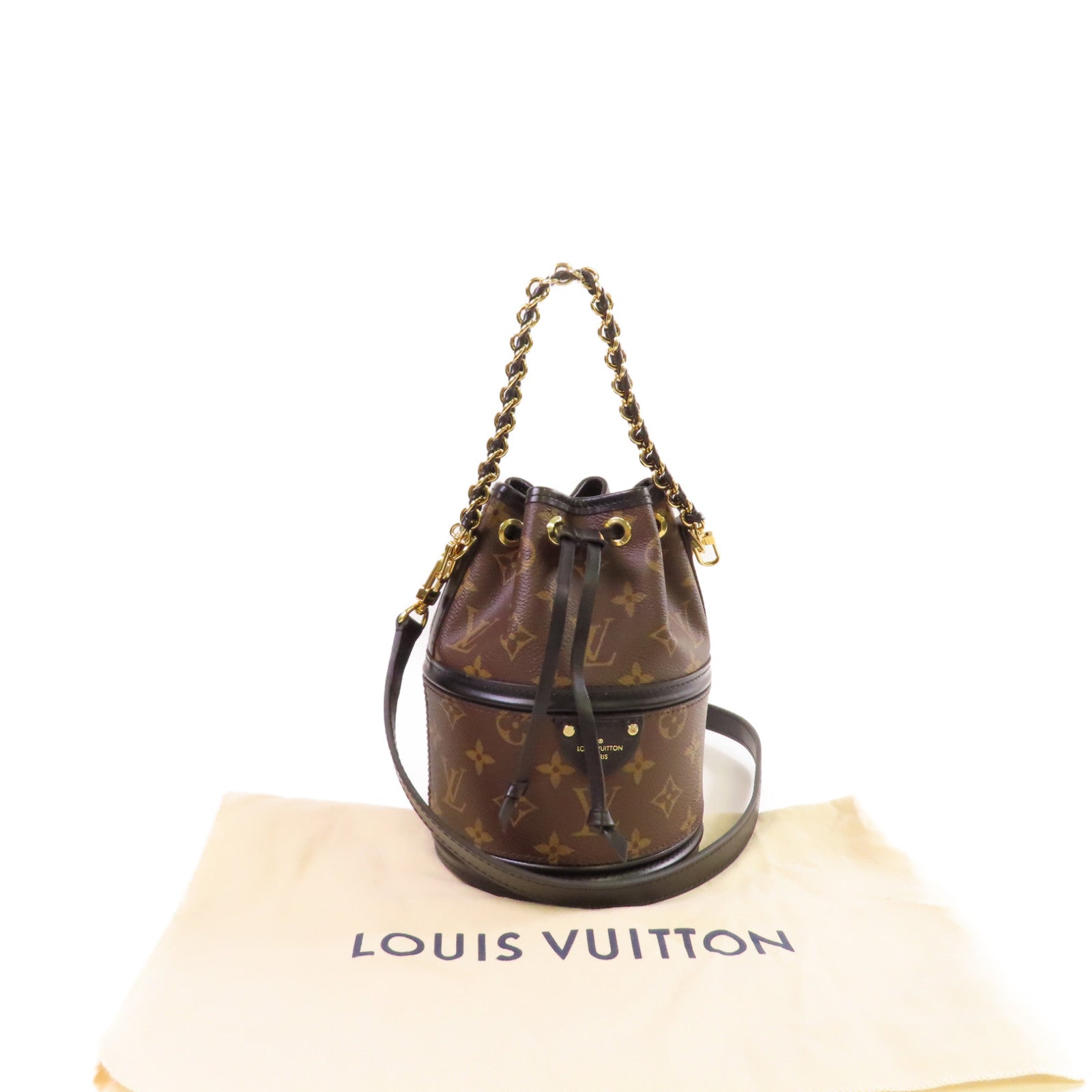 LOUIS VUITTON Monogram Canoe 2Way Shoulder Bag金扣手挽肩背兩用袋啡色