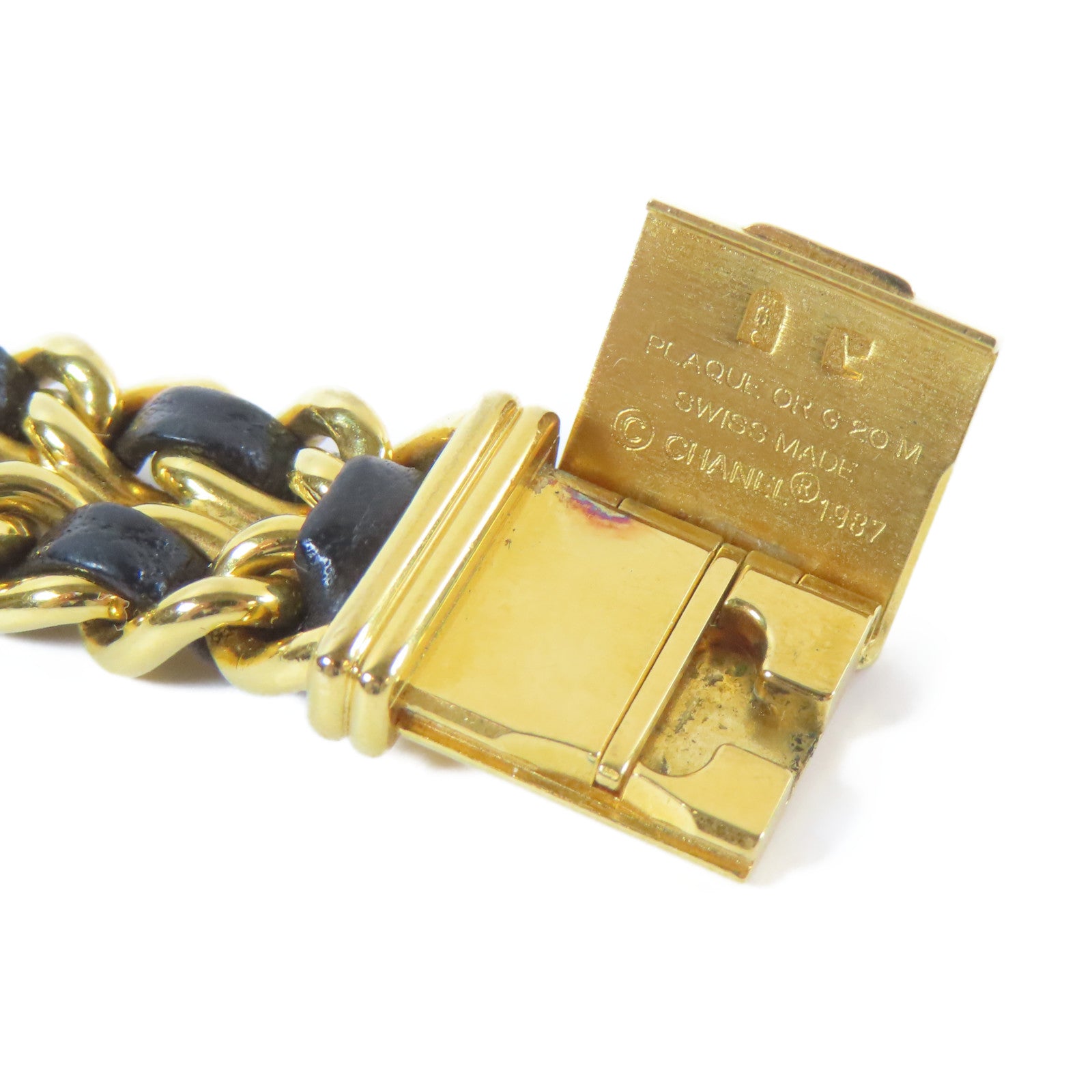 CHANEL Premiere M鍍金手錶石英機芯黑色#15cm