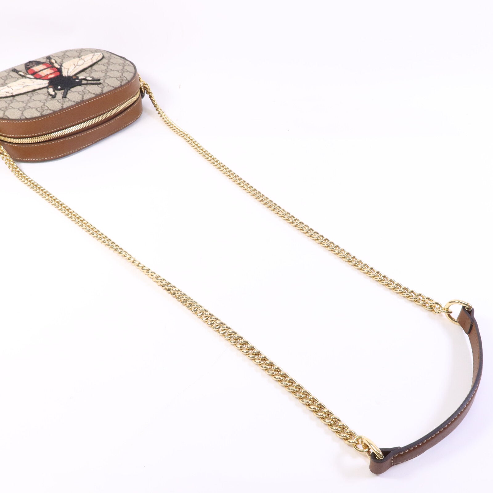 GUCCI 塗層帆布Shoulder Bag金扣肩背袋