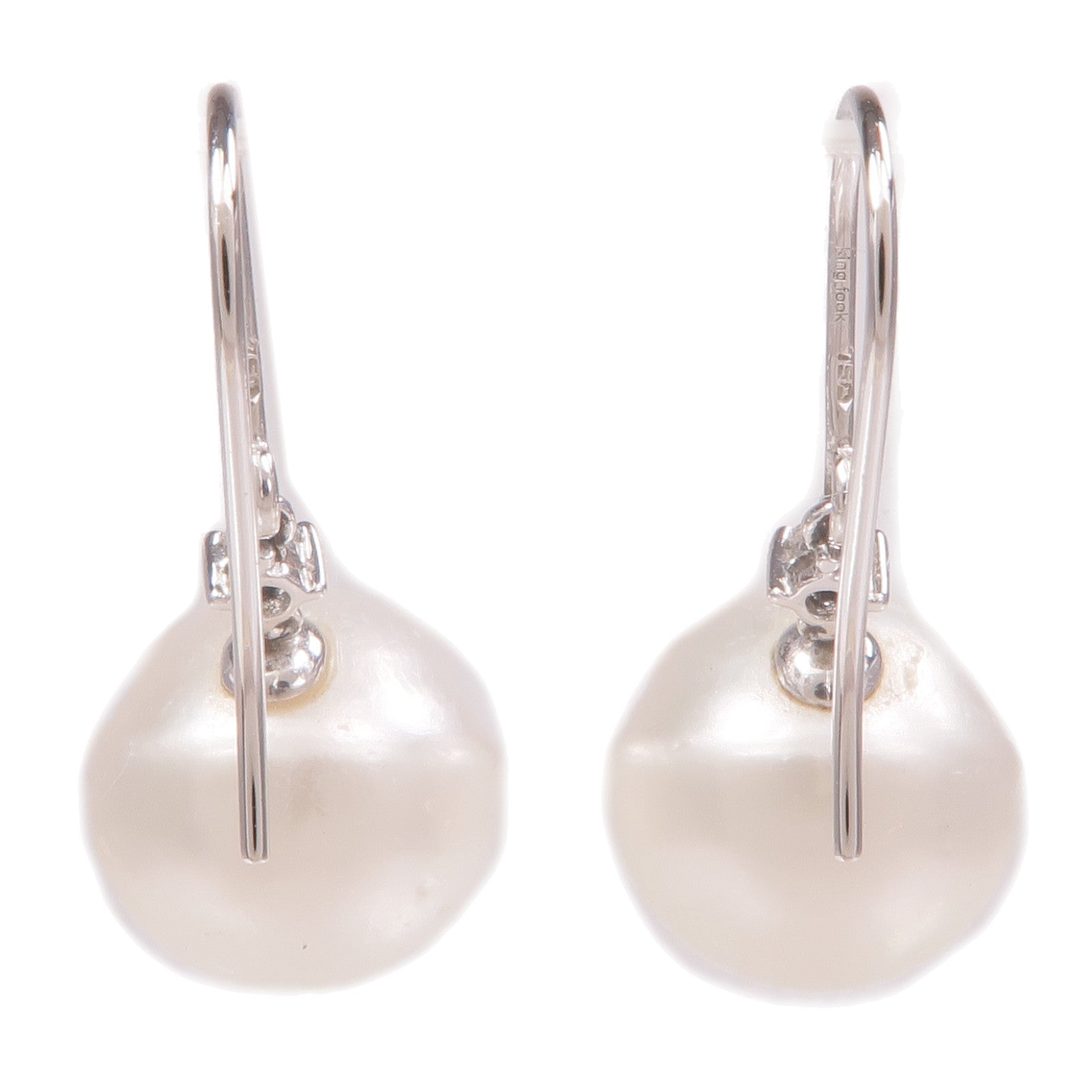 JEWELRY 18K白金Pearl Diamond Earrings珍珠/鑽石耳環