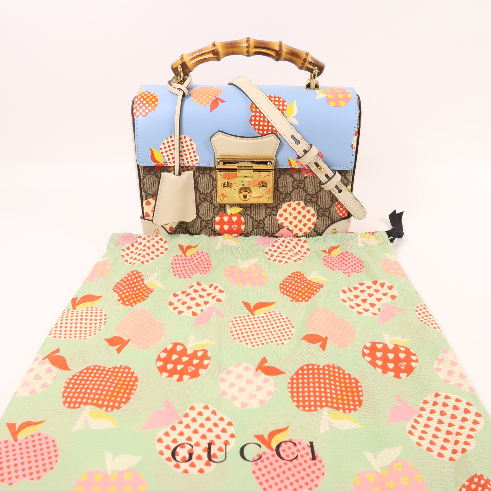 GUCCI 【激減優惠】塗層帆布/皮革Padlock金扣手挽肩背兩用袋