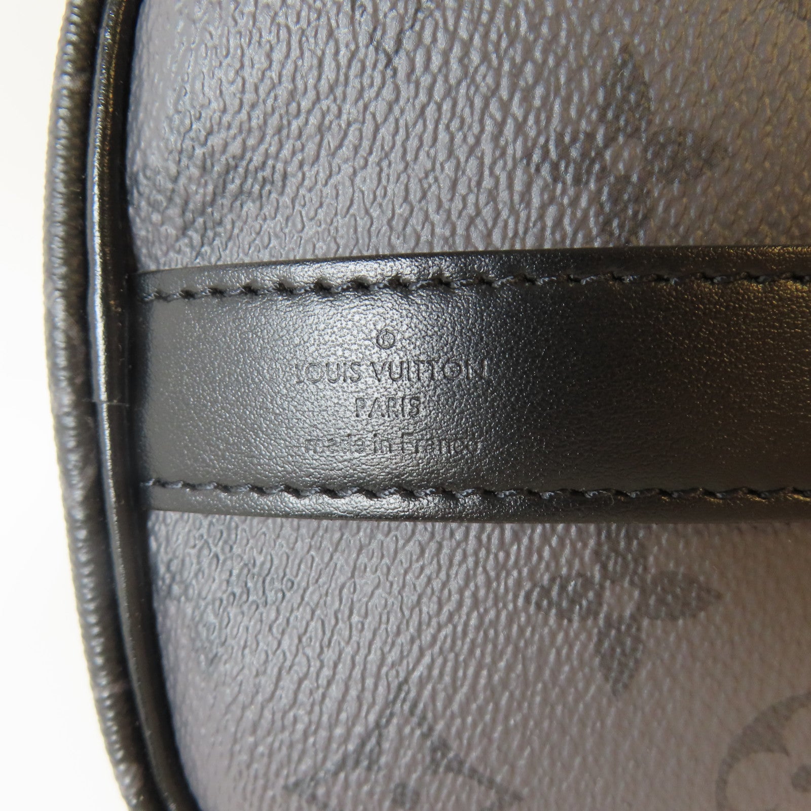 LOUIS VUITTON Monogram Graphite Keepall Bandouliere 25銀扣手挽肩背兩用袋黑色