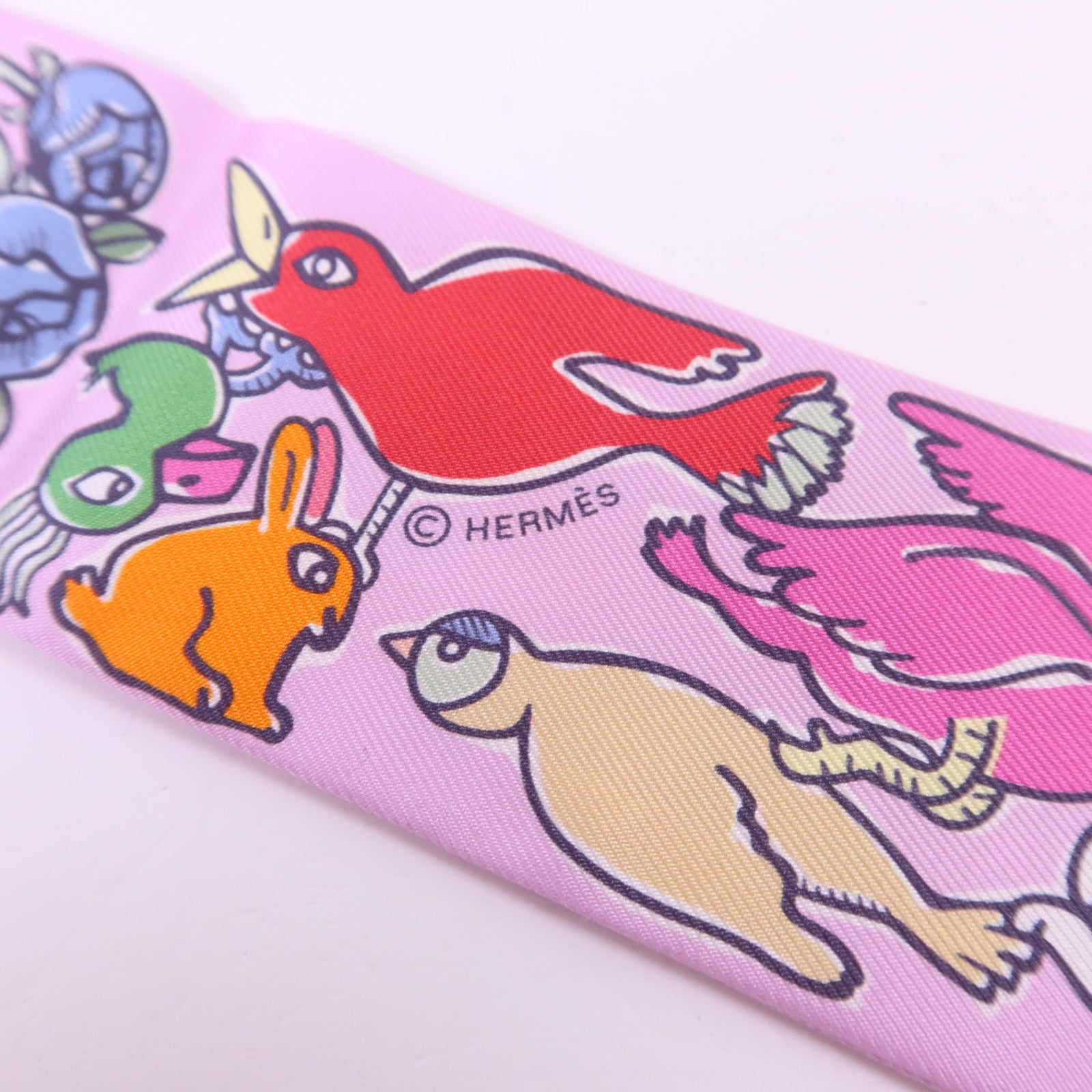 HERMES 絲質Twilly絲巾