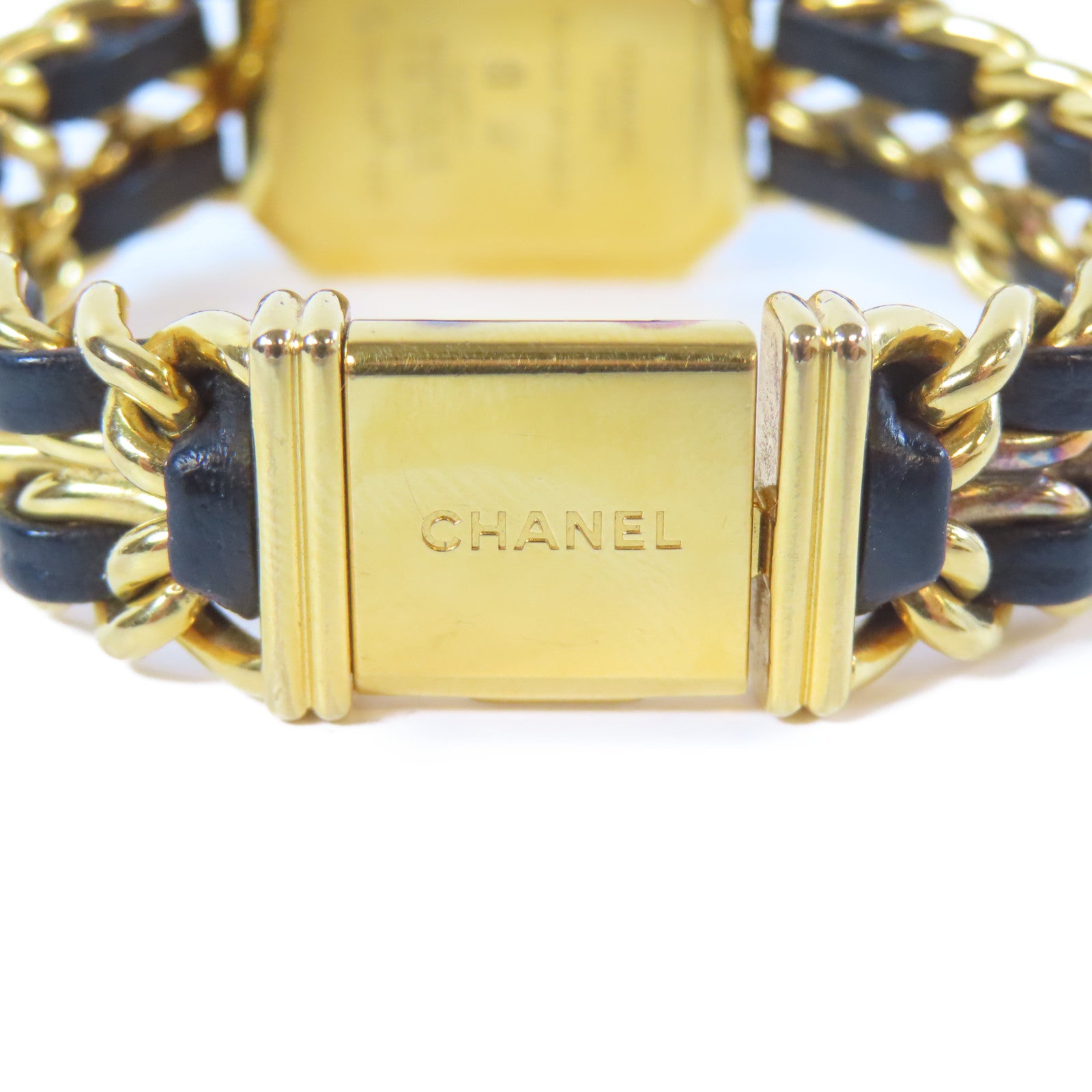 CHANEL Premiere M鍍金手錶石英機芯黑色#15cm