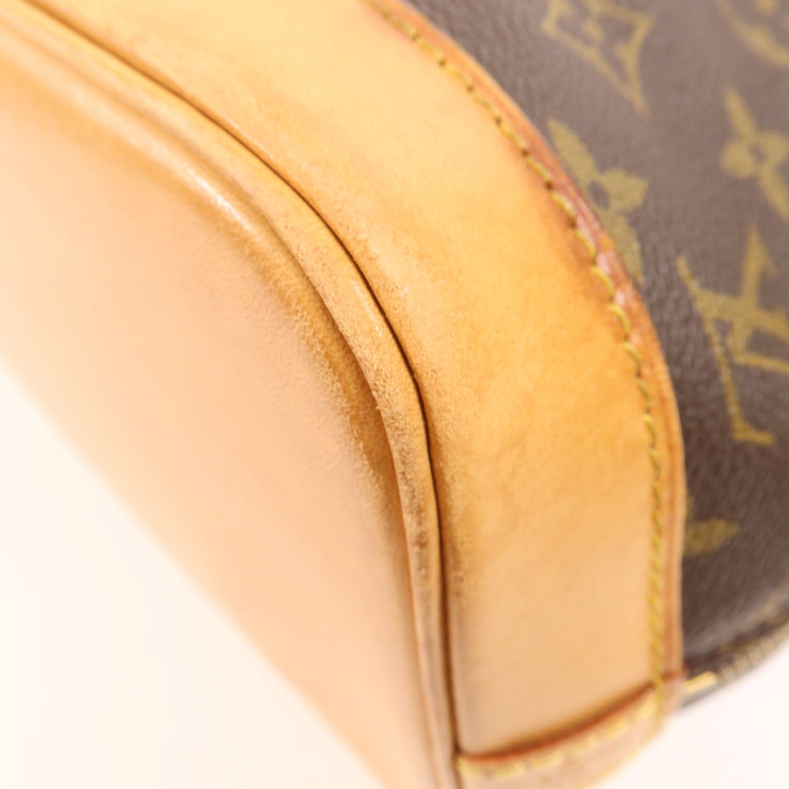 LOUIS VUITTON Monogram Alma PM金扣手挽袋棕色