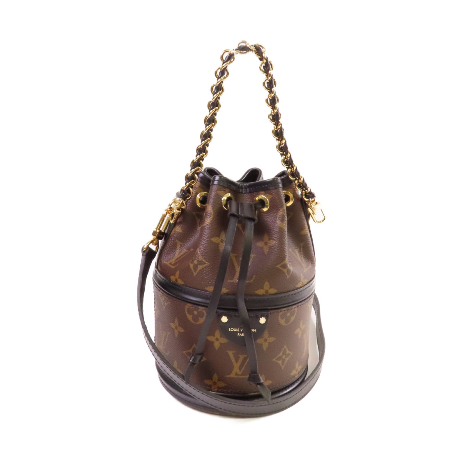 LOUIS VUITTON Monogram Canoe 2Way Shoulder Bag金扣手挽肩背兩用袋啡色