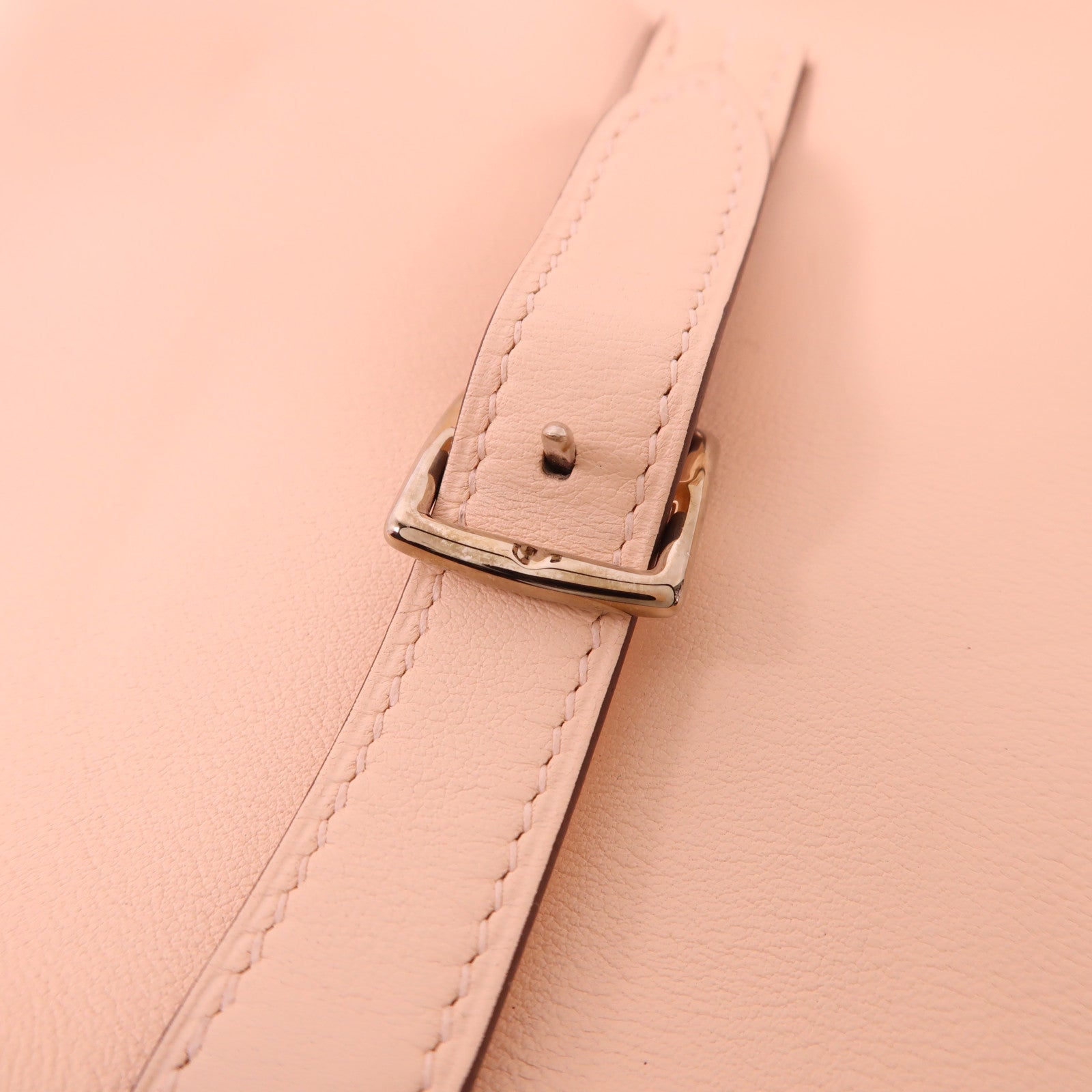 HERMES PHW Mini Halzan 2way Shoulder Bag Swift Leather Rose Eglantine