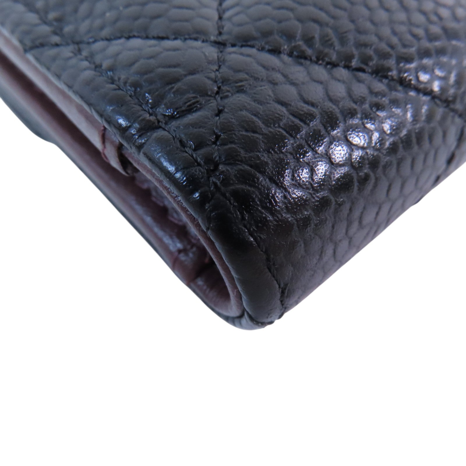 CHANEL 牛皮皮革Medium Wallet金扣短錢包