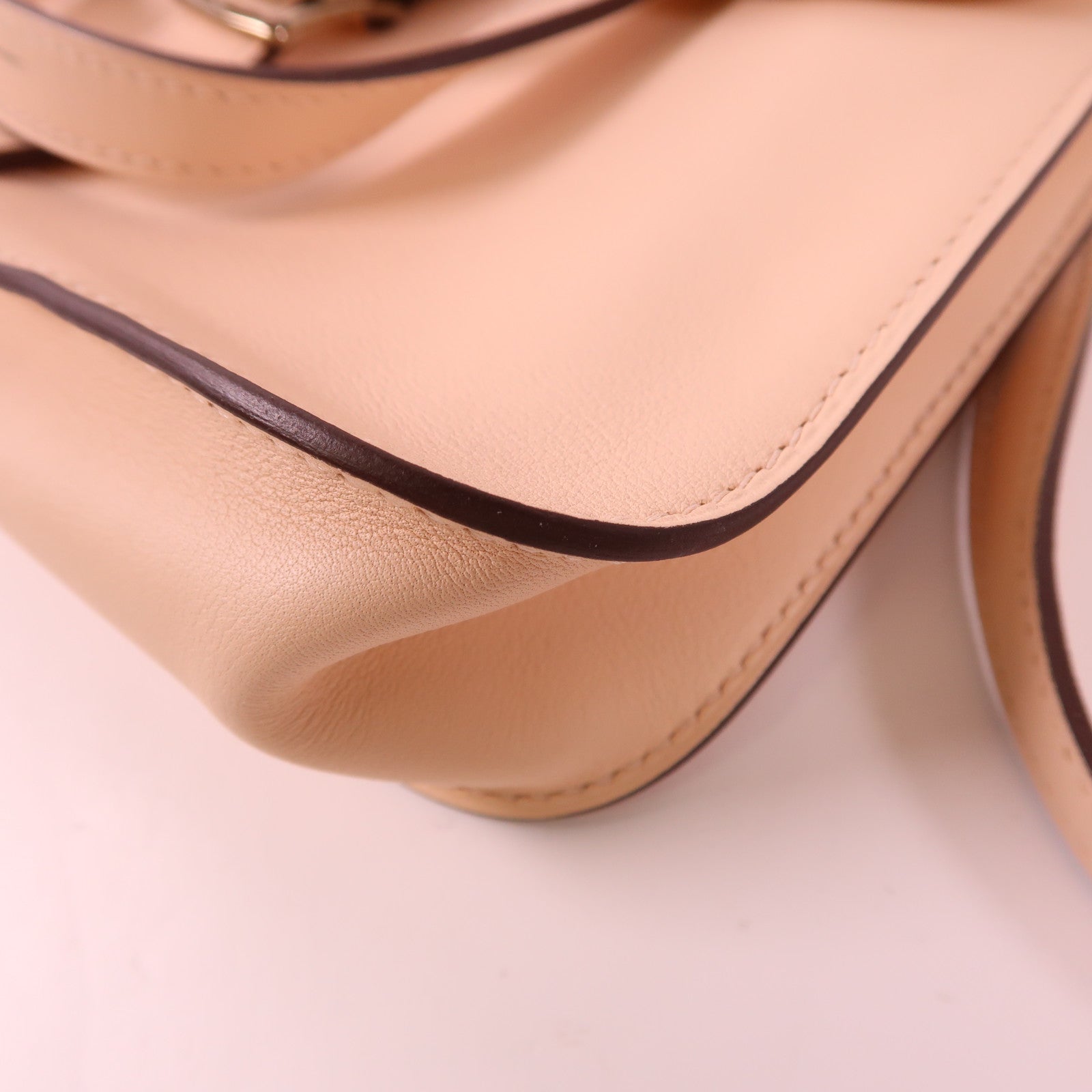 HERMES PHW Mini Halzan 2way Shoulder Bag Swift Leather Rose Eglantine