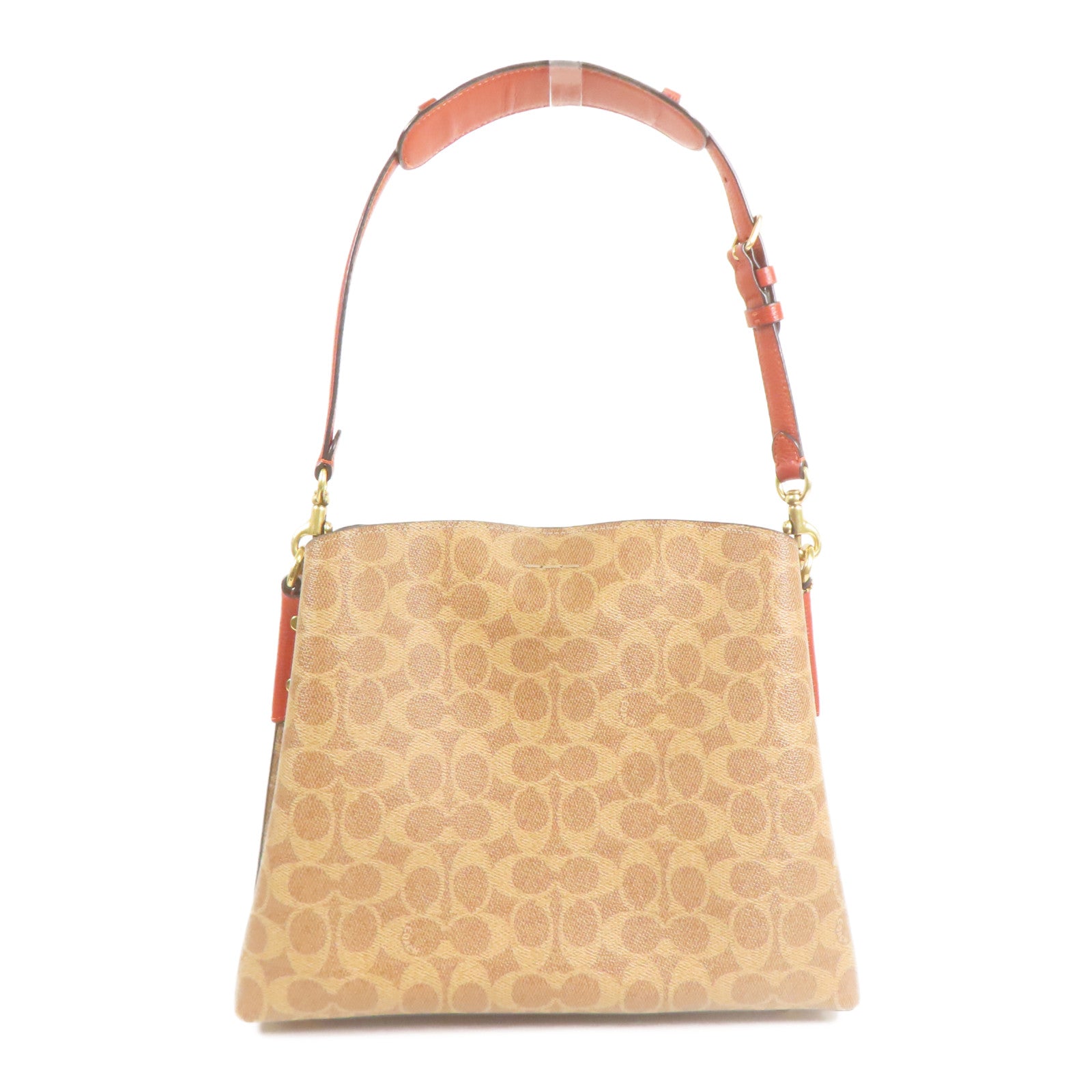 COACH 塗層帆布Shoulder Bag金扣手挽肩背兩用袋