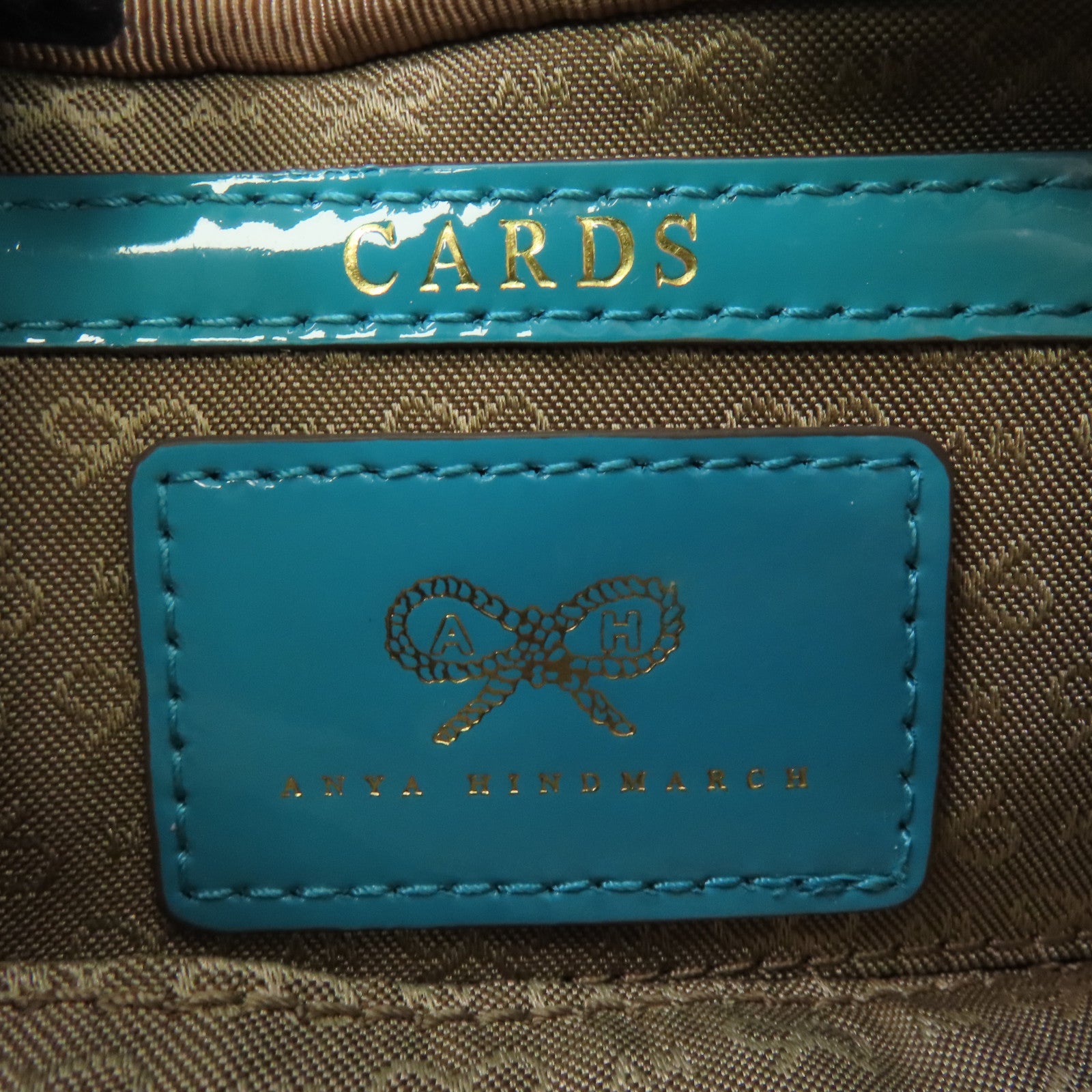 ANYA HINDMARCH 【激減優惠】尼龍Clutch Bag金扣手拿包藍色