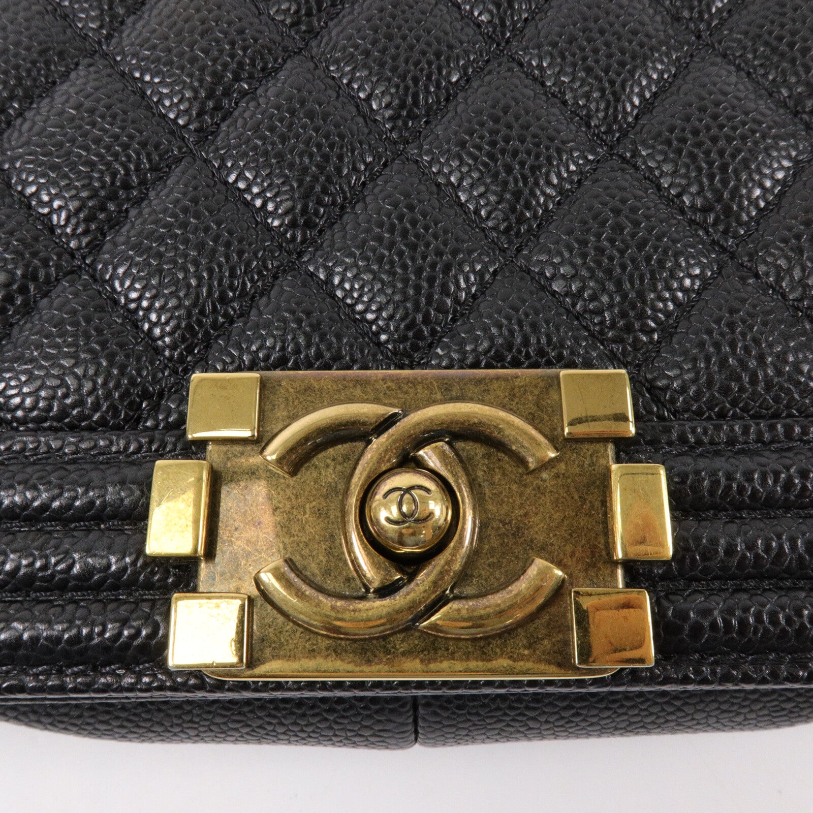 CHANEL 牛皮皮革Boy 25鏈帶肩背袋
