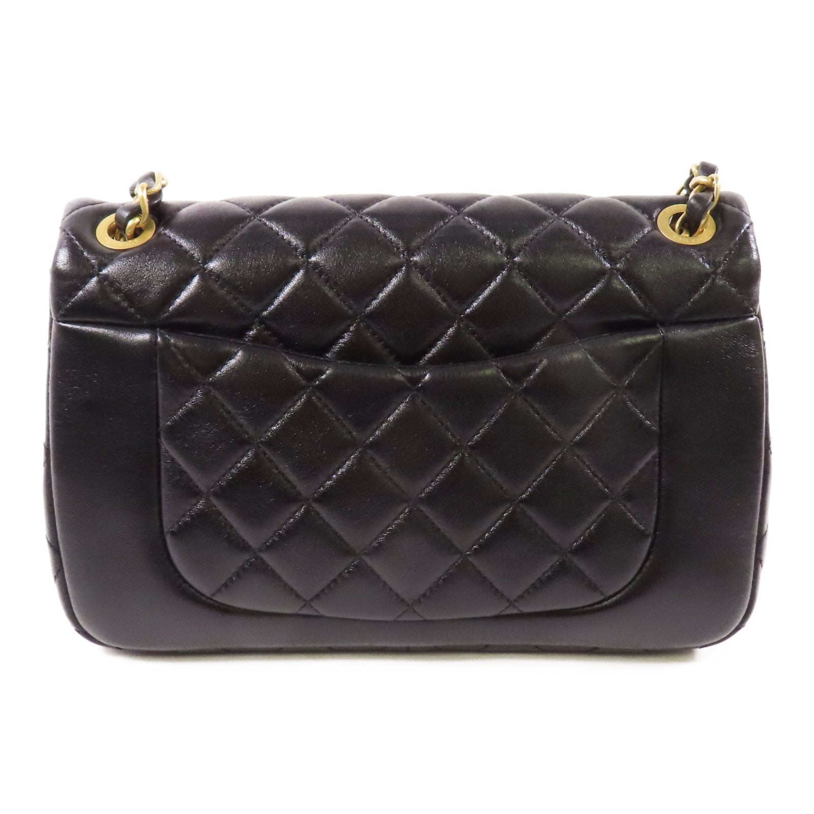 CHANEL 牛皮皮革Chain Shoulder金扣鏈帶肩背袋