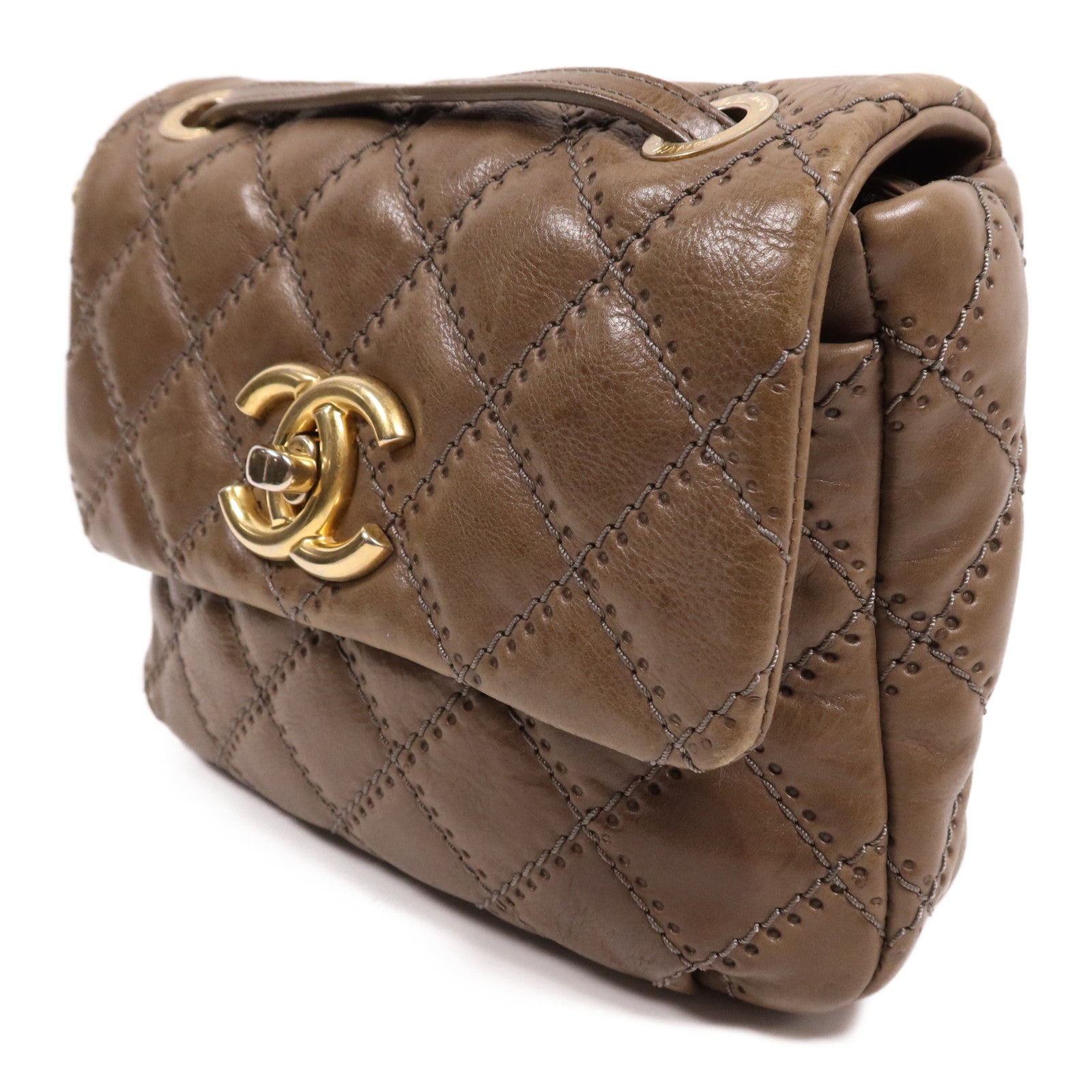 CHANEL 【激減優惠】牛皮皮革Shoulder Bag金扣鏈帶肩背袋