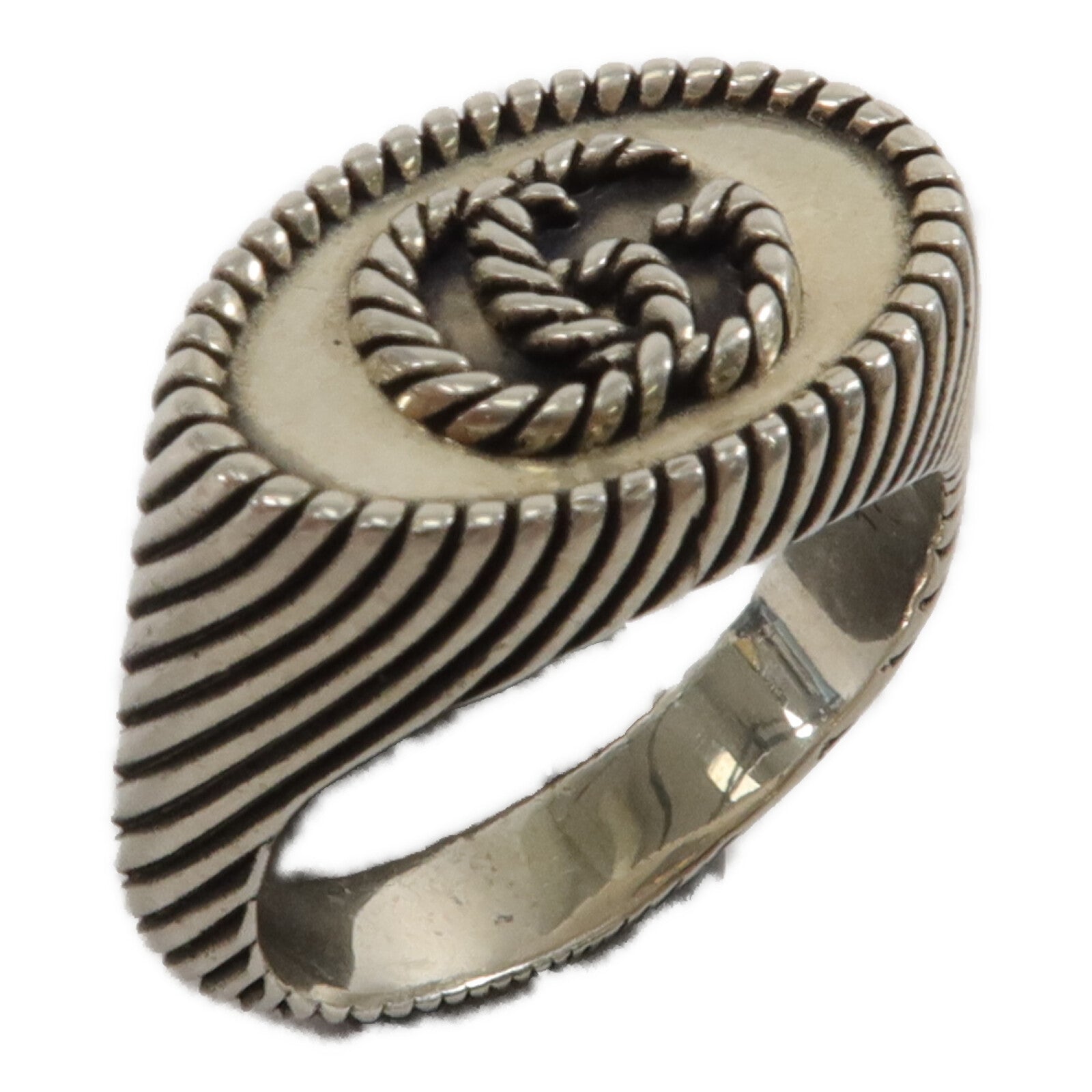 GUCCI 925純銀Sterling Silver GG Signet Ring戒指