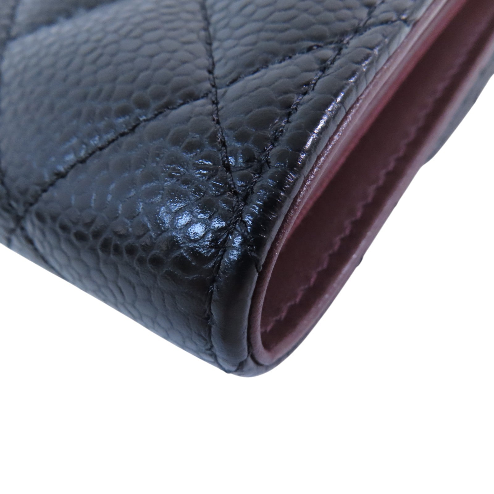 CHANEL 牛皮皮革Medium Wallet金扣短錢包