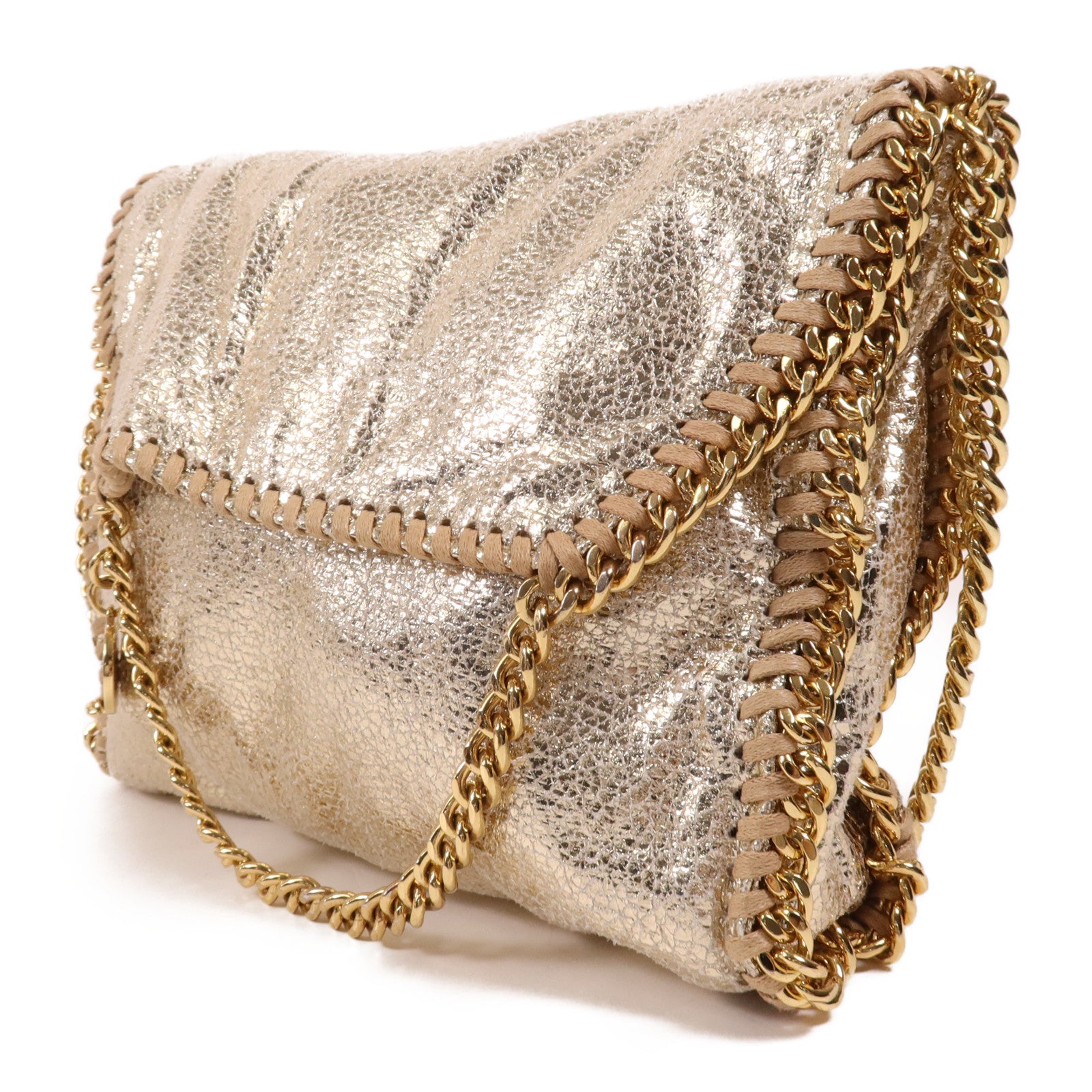 Stella McCartney 聚酯纖維Chain Shoulder金扣鏈帶肩背袋