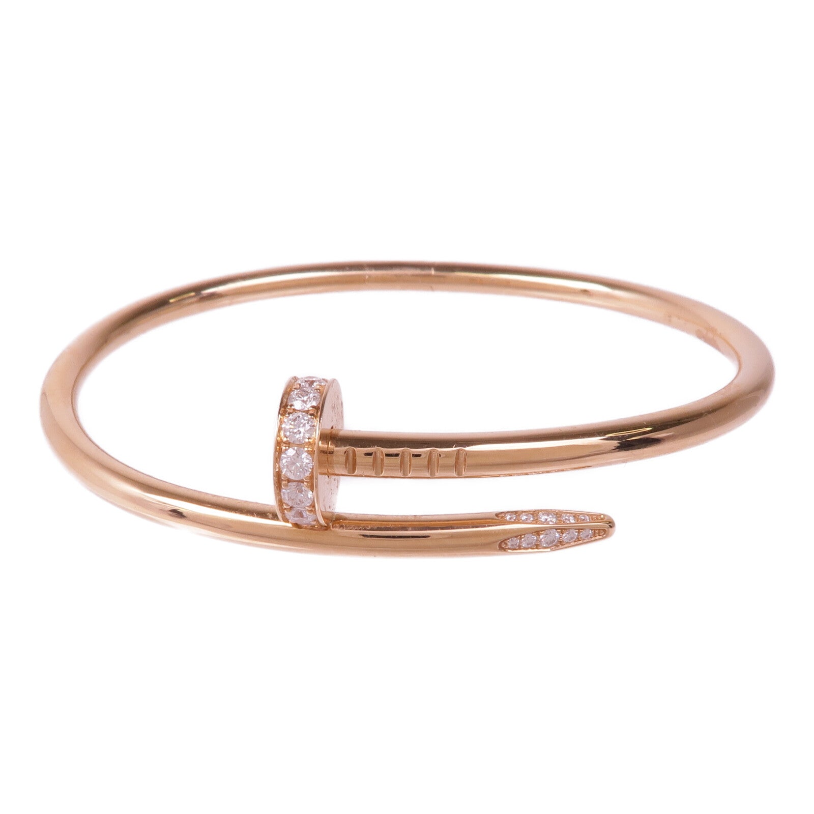 CARTIER 18K玫瑰金Juste un Clou Bracelet鑽石手鐲Cartier#17
