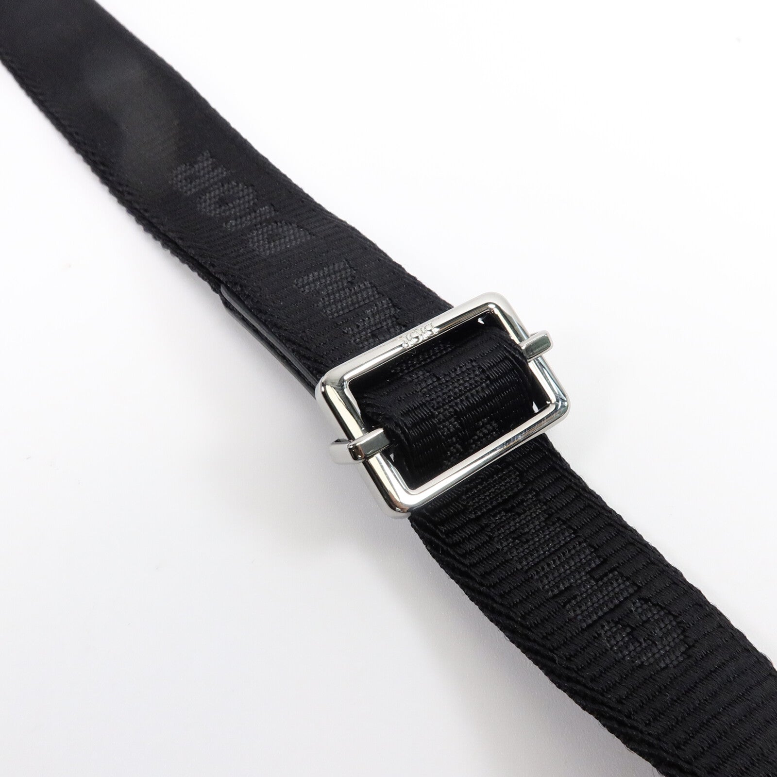 Dior 帆布Oblique Camera Bag銀扣肩背袋藍色