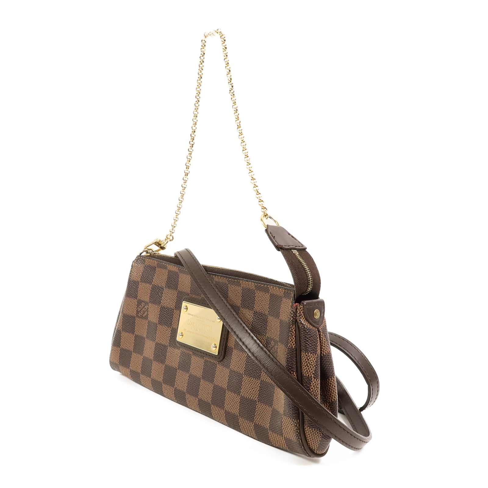 LOUIS VUITTON Damier Eva鏈帶手挽肩背兩用袋