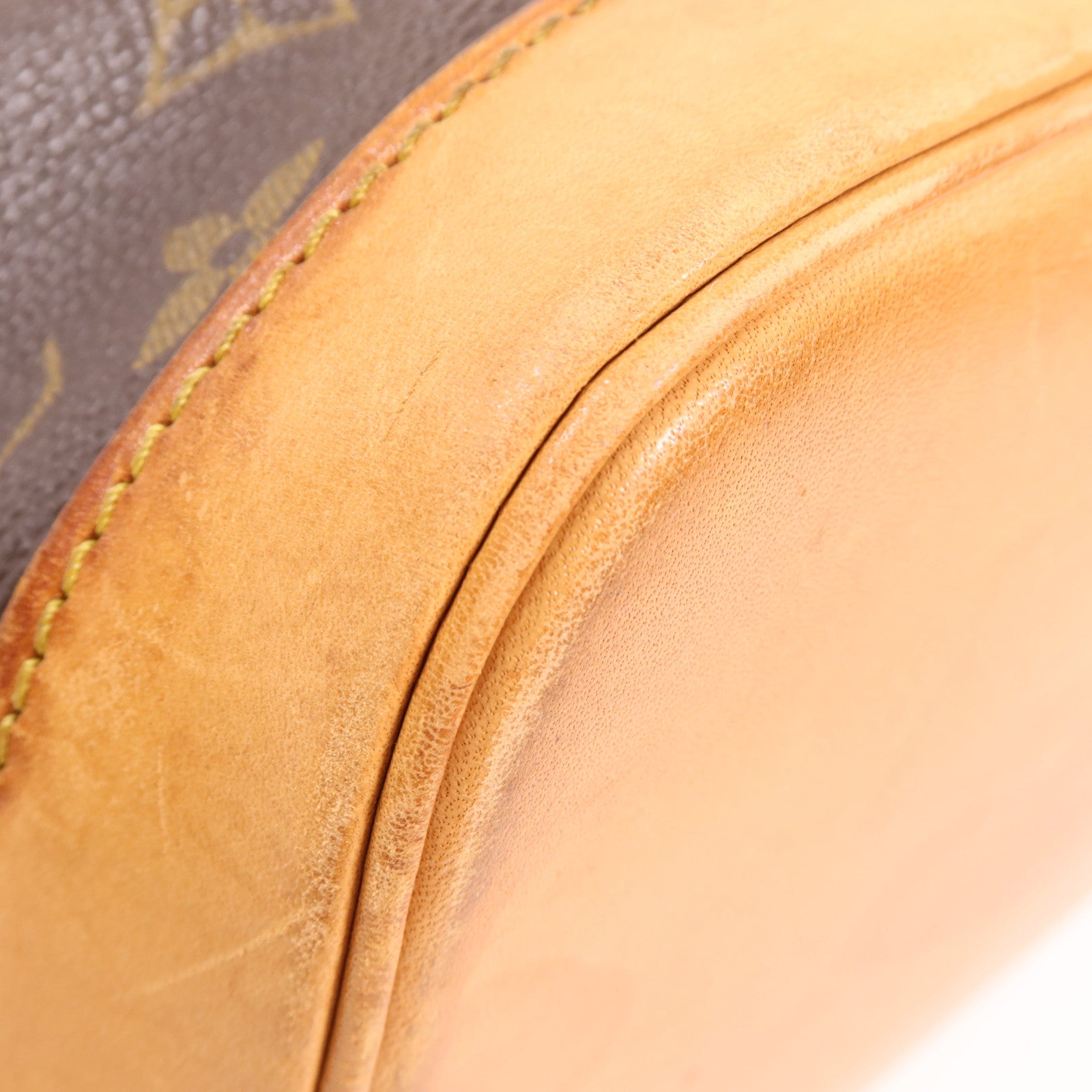 LOUIS VUITTON Monogram Alma PM金扣手挽袋棕色