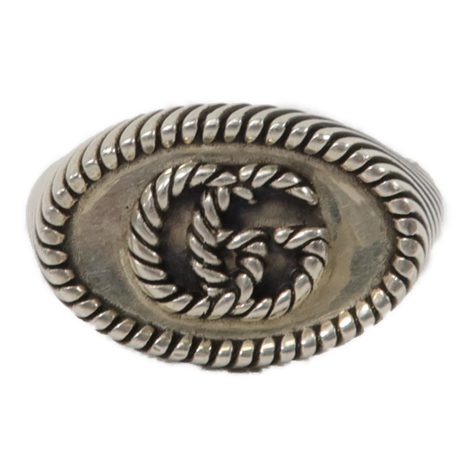 GUCCI 925純銀Sterling Silver GG Signet Ring戒指