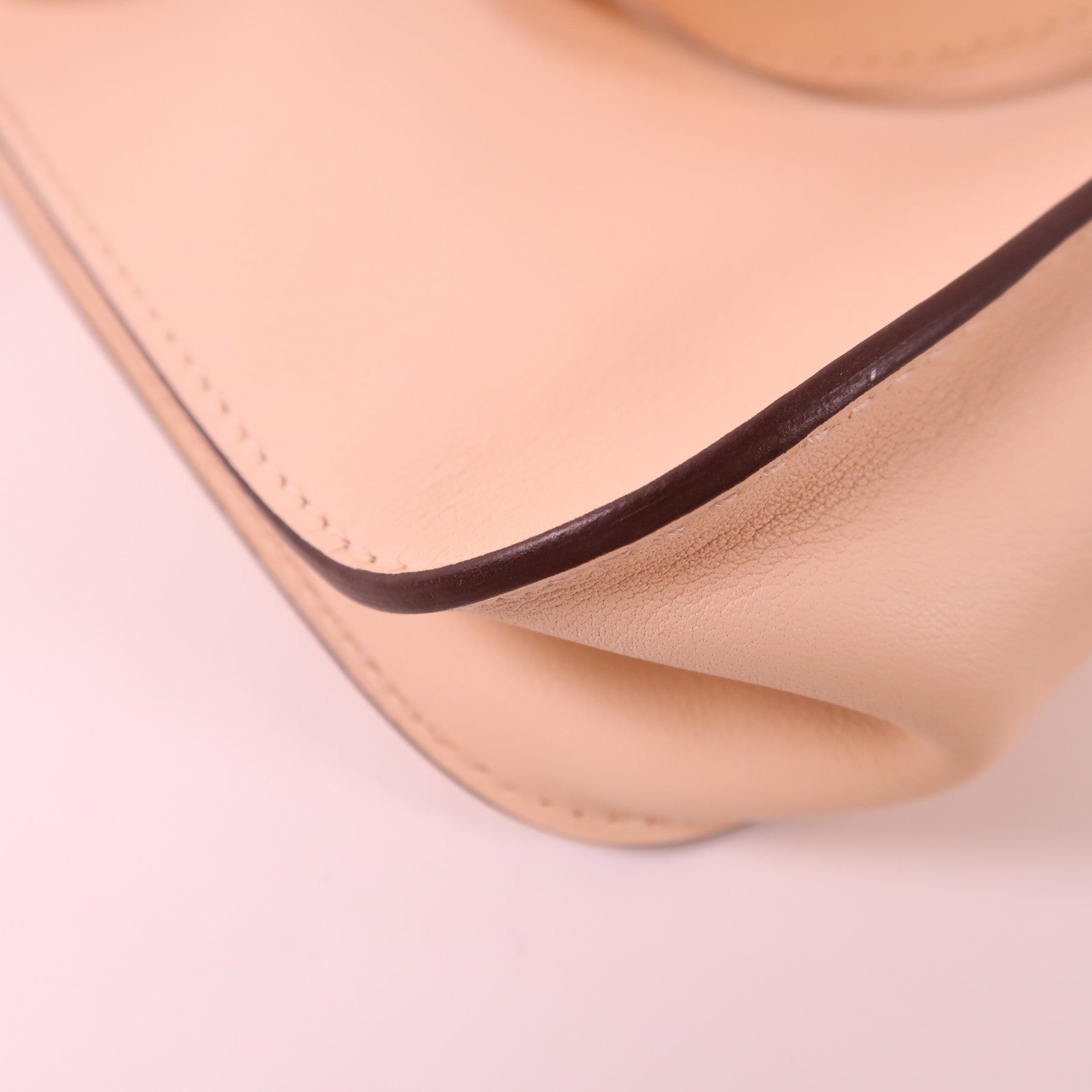 HERMES PHW Mini Halzan 2way Shoulder Bag Swift Leather Rose Eglantine