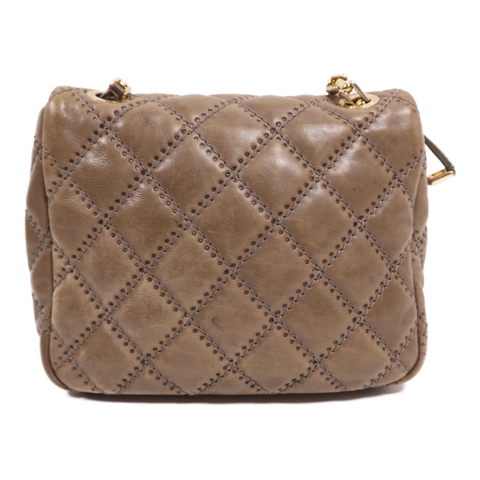 CHANEL 牛皮皮革Shoulder Bag金扣鏈帶肩背袋