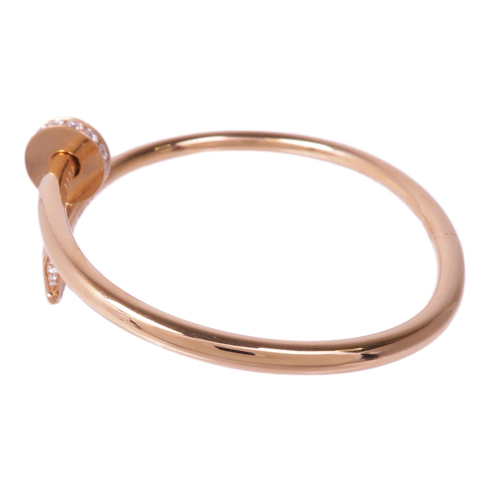 CARTIER 18K玫瑰金Juste un Clou Bracelet鑽石手鐲Cartier#17