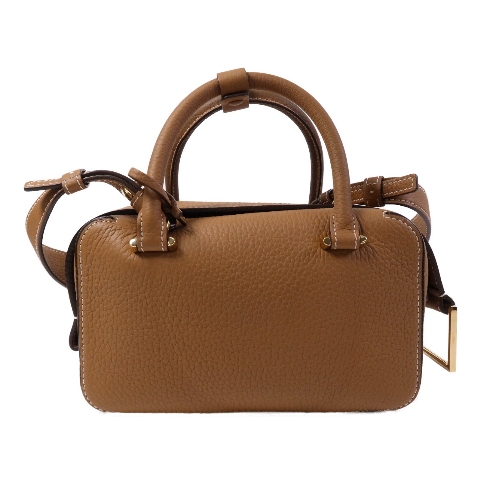 Delvaux 牛皮皮革Delvaux Cool Box Mini金扣手挽肩背兩用袋