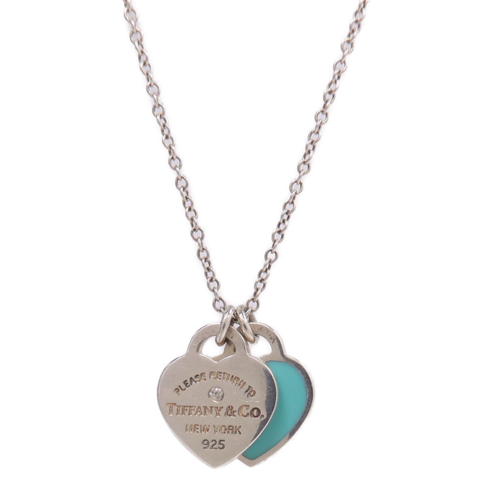TIFFANY＆CO 925純銀Return To Tiffany Diamond Necklace鑽石項鍊