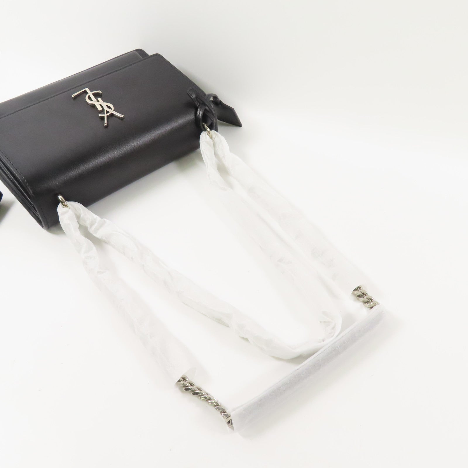 SAINT LAURENT 牛皮皮革Sunset Medium銀扣肩背袋