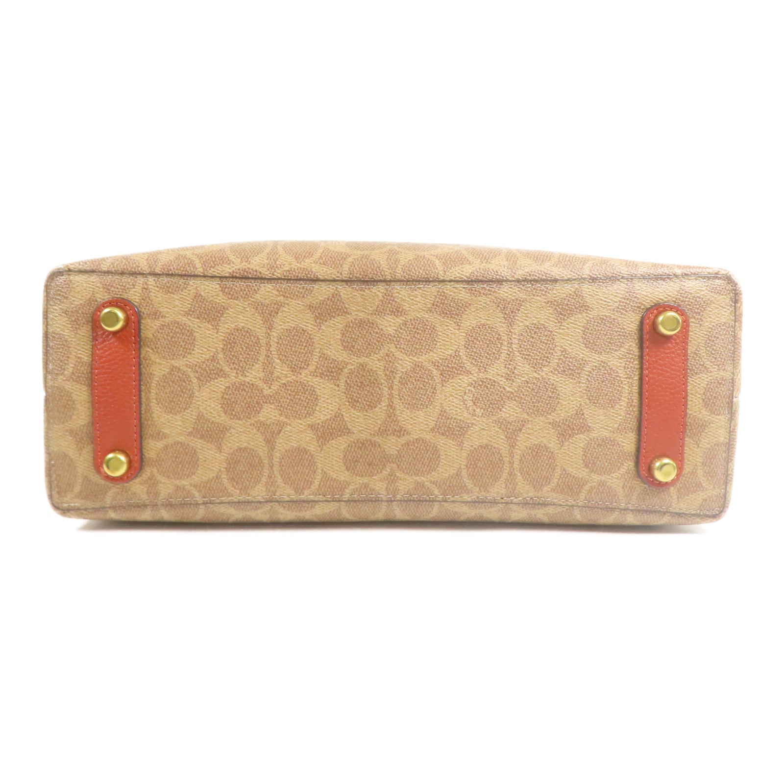 COACH 塗層帆布Shoulder Bag金扣手挽肩背兩用袋