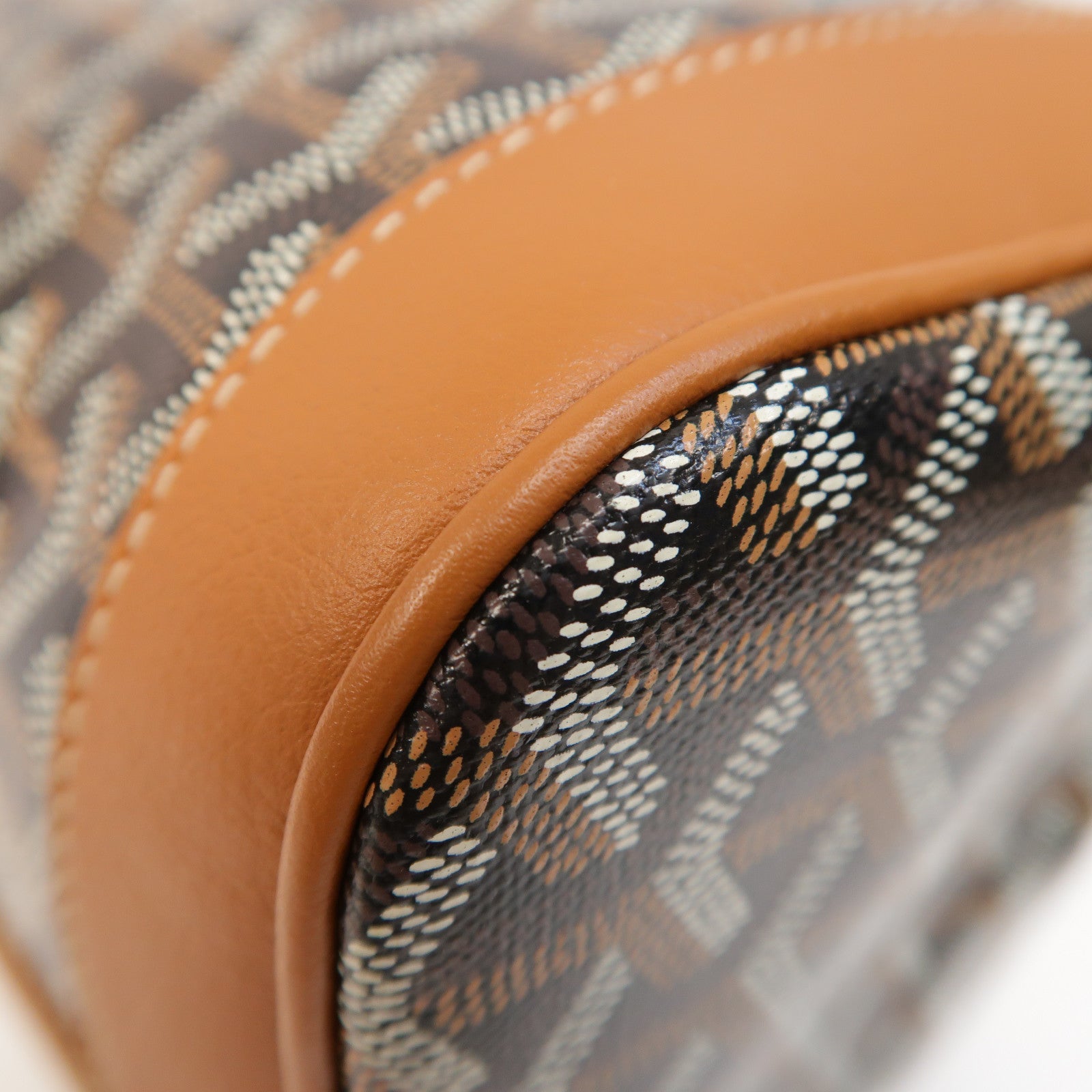 GOYARD 塗層帆布Petit Flot Bucket銀扣肩背袋啡色
