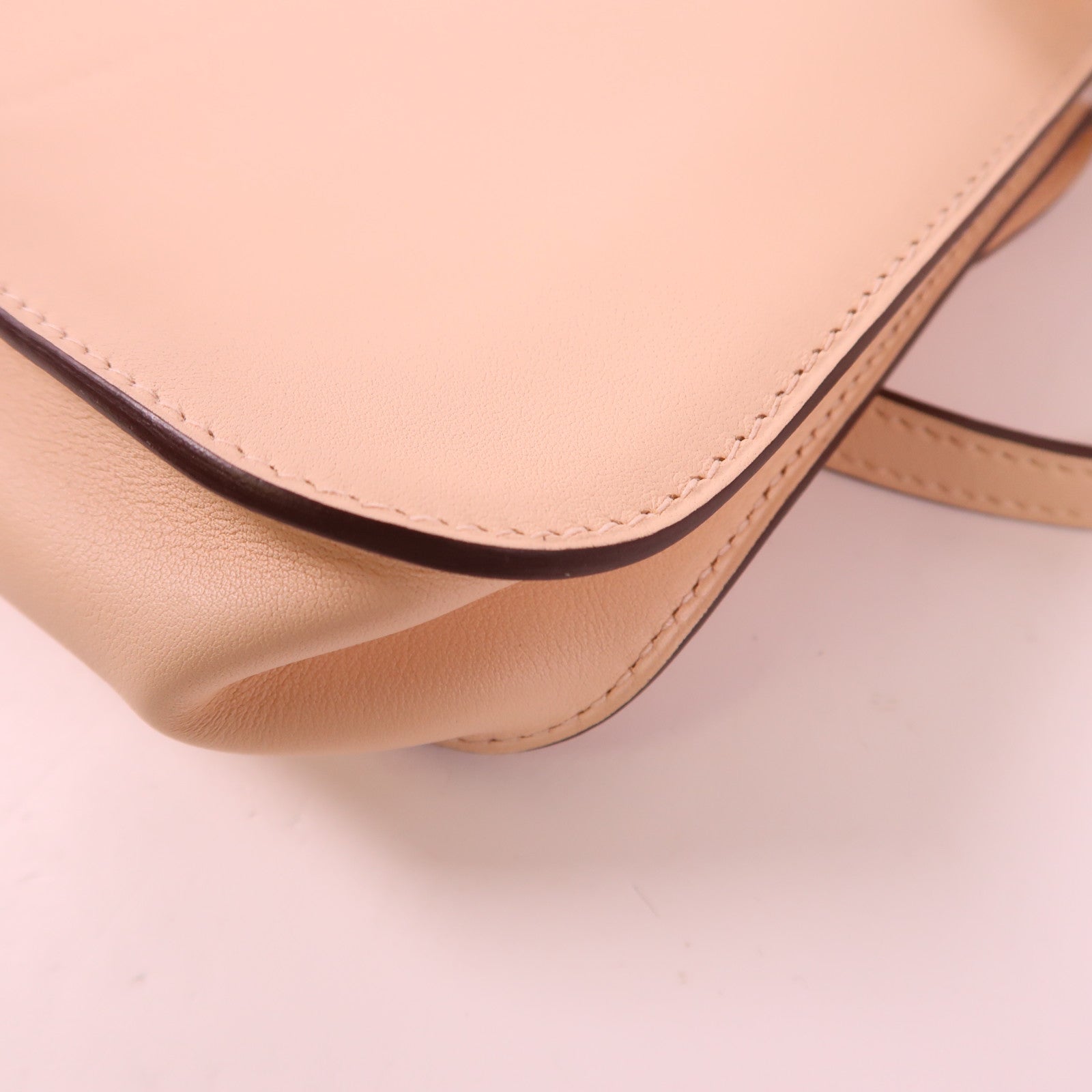 HERMES PHW Mini Halzan 2way Shoulder Bag Swift Leather Rose Eglantine