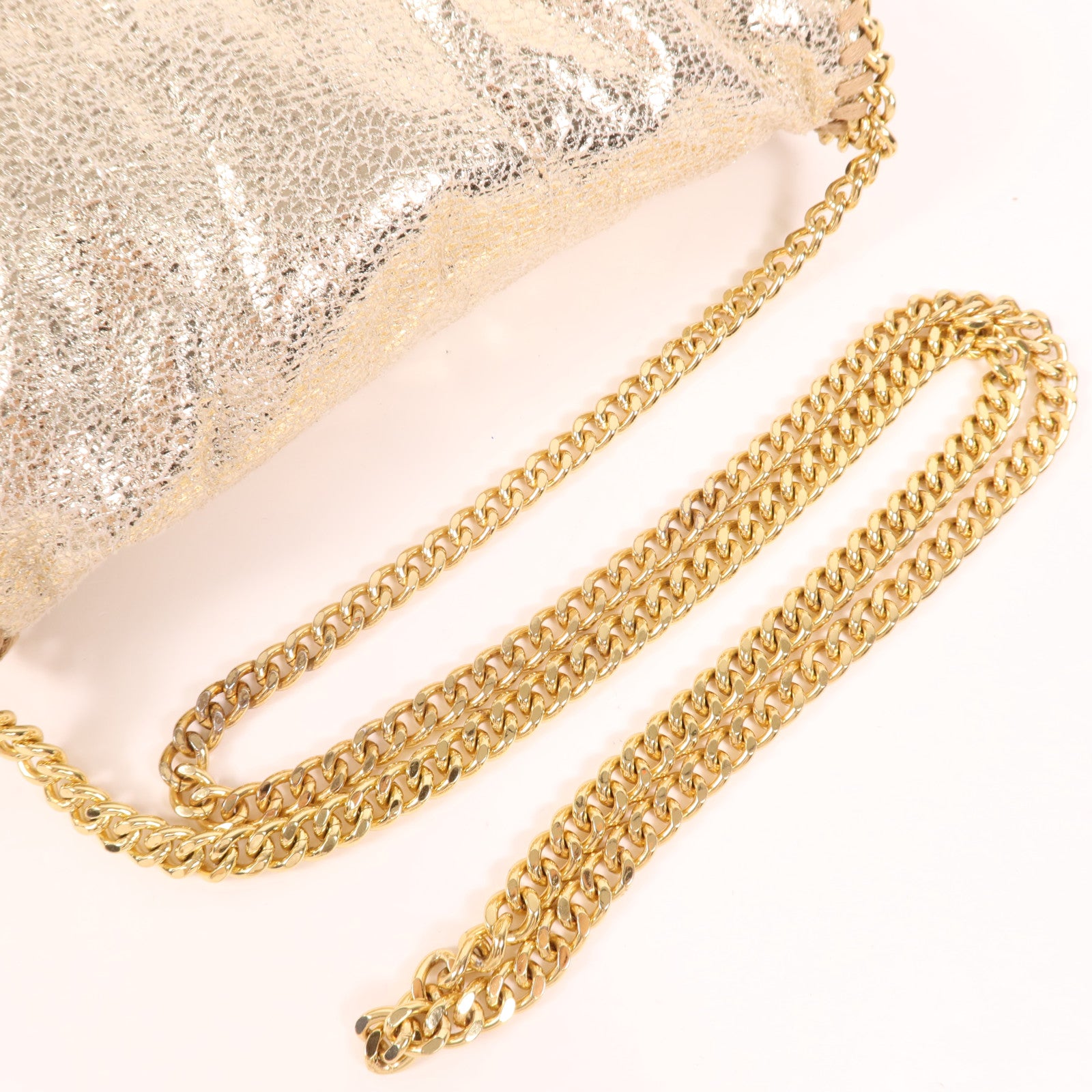 Stella McCartney 聚酯纖維Chain Shoulder金扣鏈帶肩背袋