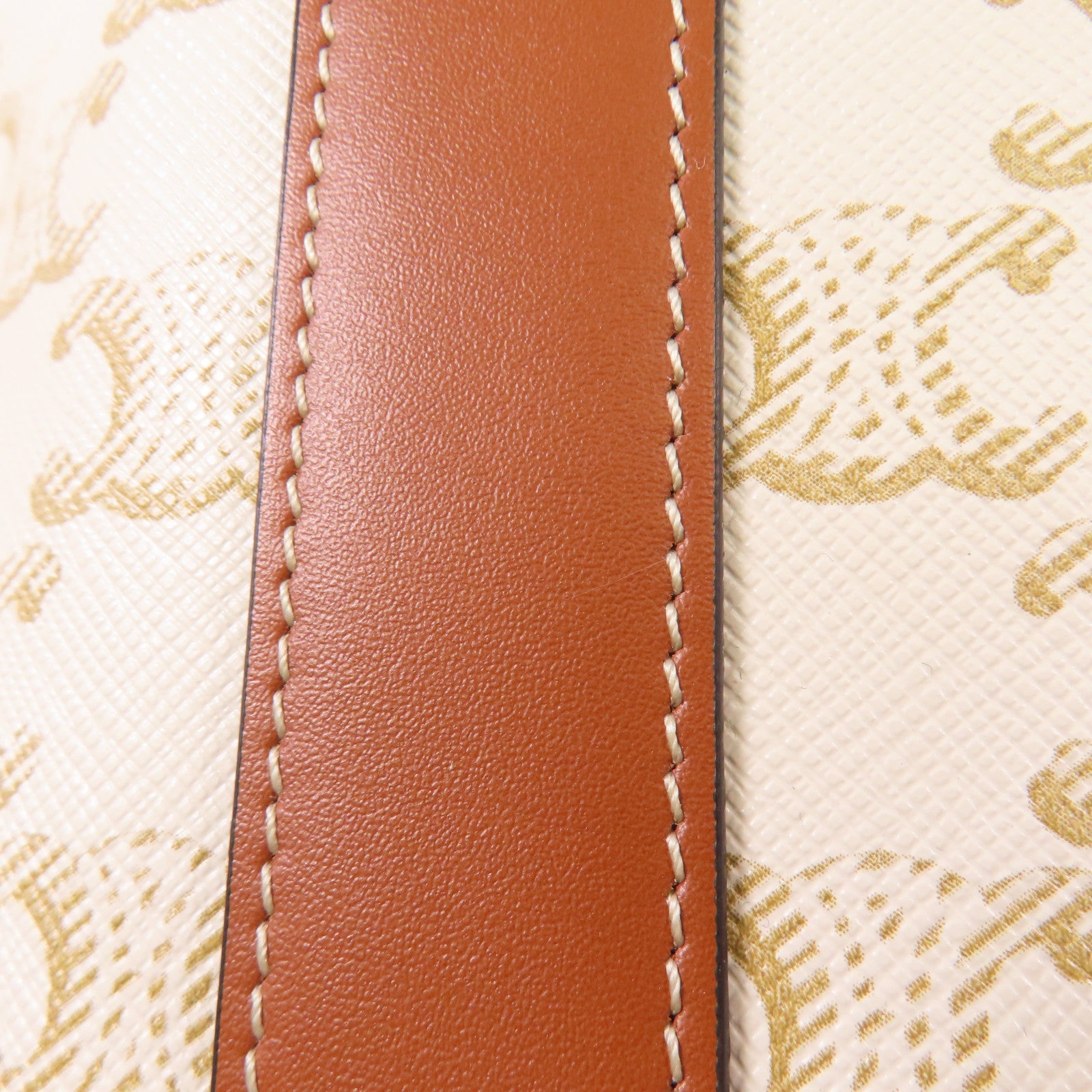 CELINE 塗層帆布Triomphe Bucket金扣肩背袋