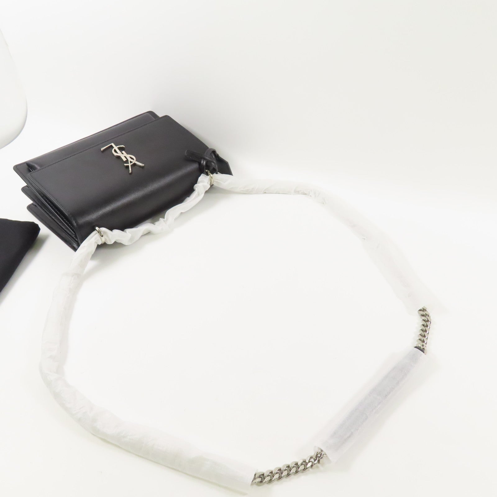 SAINT LAURENT 牛皮皮革Sunset Medium銀扣肩背袋