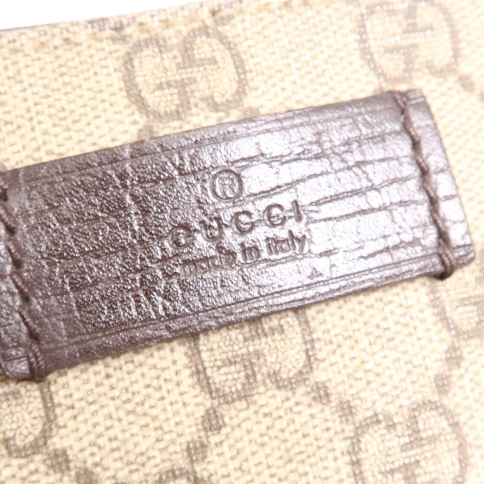 GUCCI 塗層帆布Tote Bag銀扣手挽袋