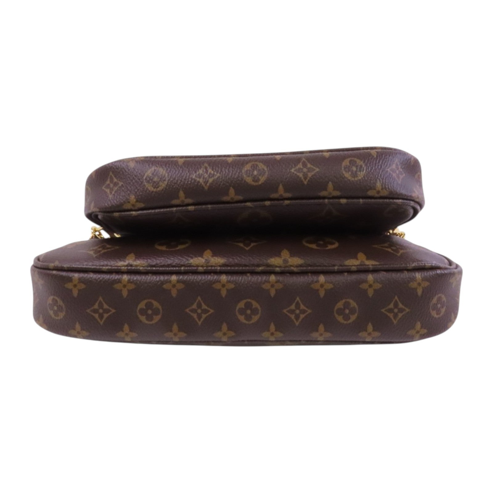 LOUIS VUITTON Monogram Mini Pochette Accessoirs金扣手挽肩背兩用袋