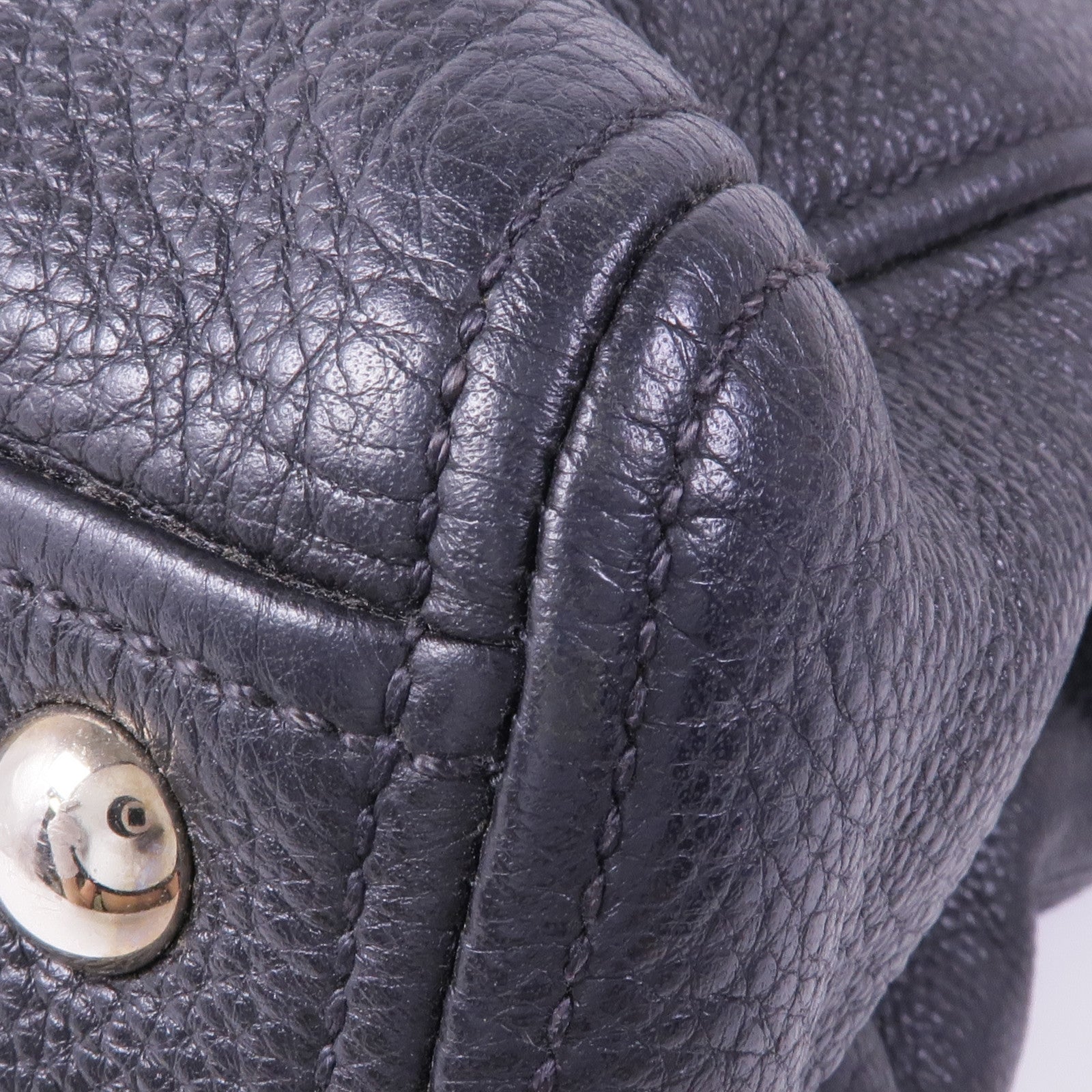 Miu Miu 牛皮皮革2 Way Shoulder銀扣手挽肩背兩用袋