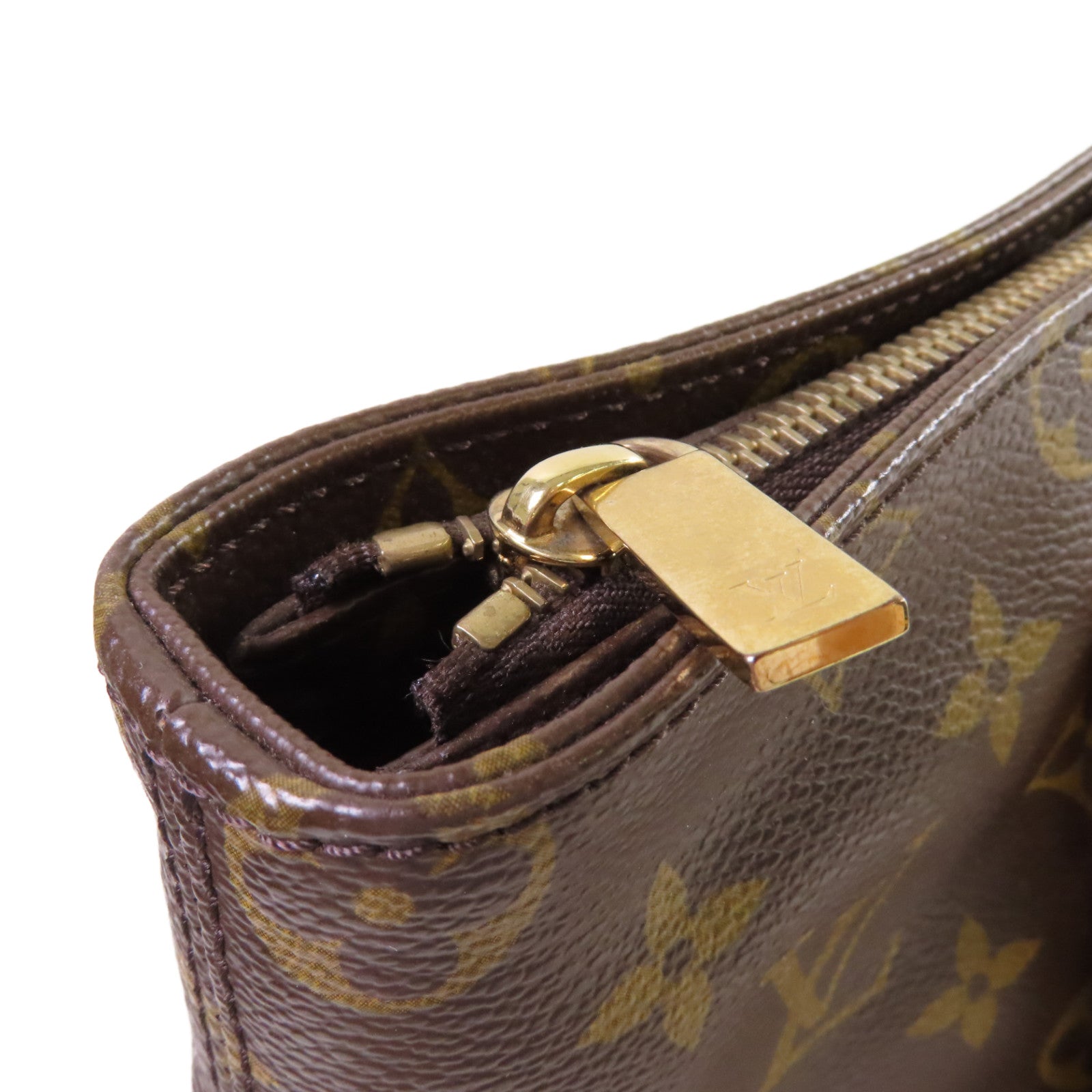 LOUIS VUITTON Monogram Cabas Piano Tote Bag金扣肩背袋啡色