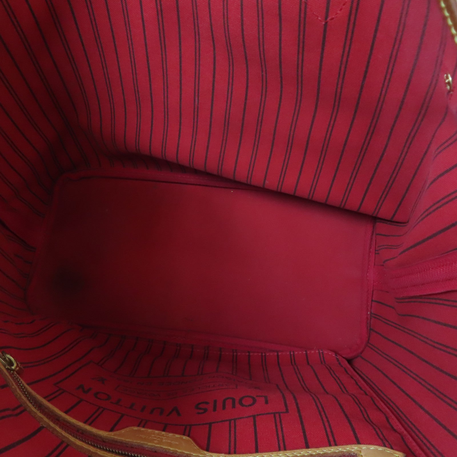LOUIS VUITTON Monogram Neverfull MM金扣手挽袋啡色