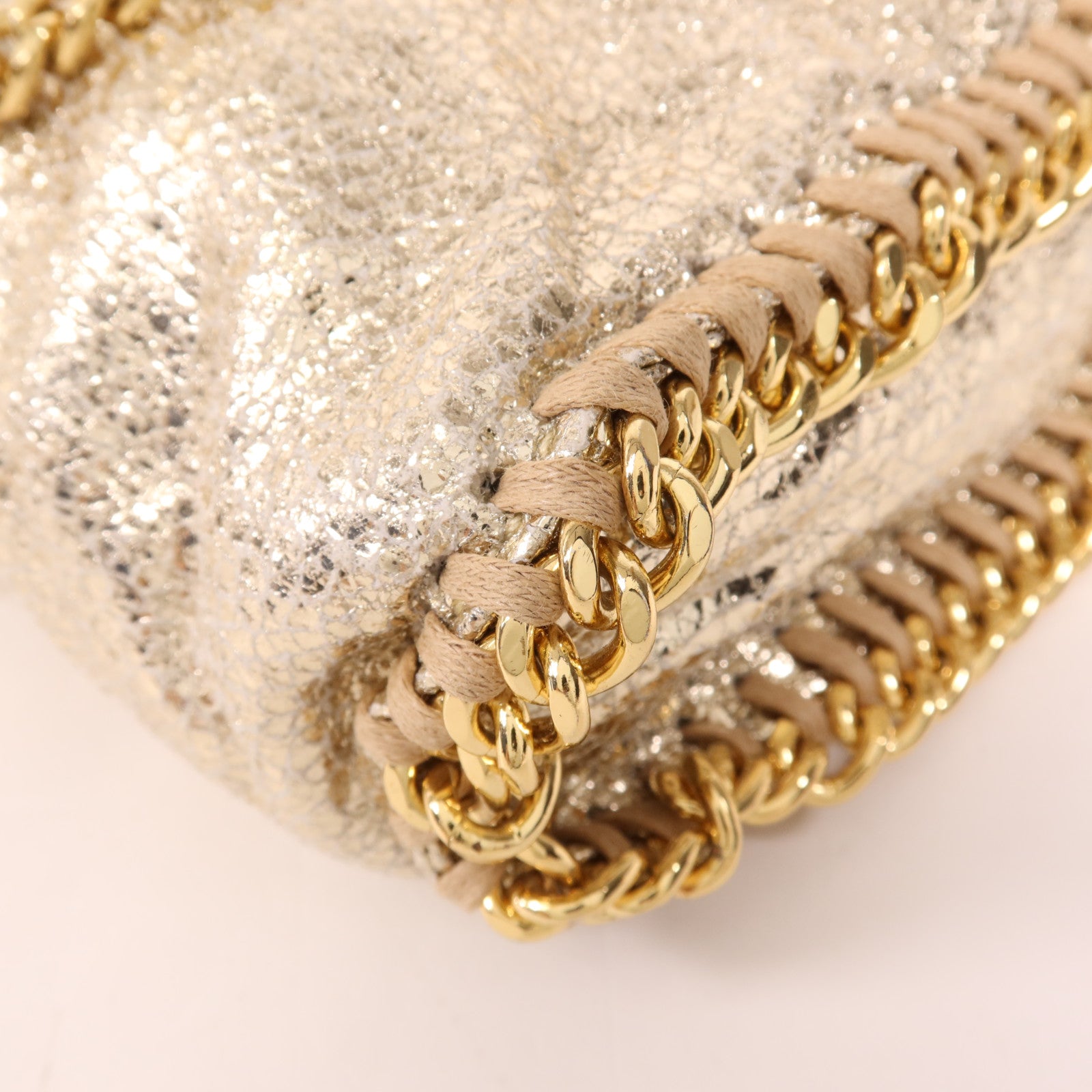 Stella McCartney 聚酯纖維Chain Shoulder金扣鏈帶肩背袋