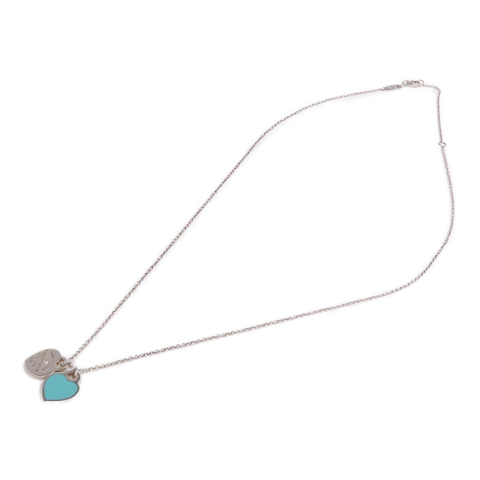 TIFFANY＆CO 925純銀Return To Tiffany Diamond Necklace鑽石項鍊