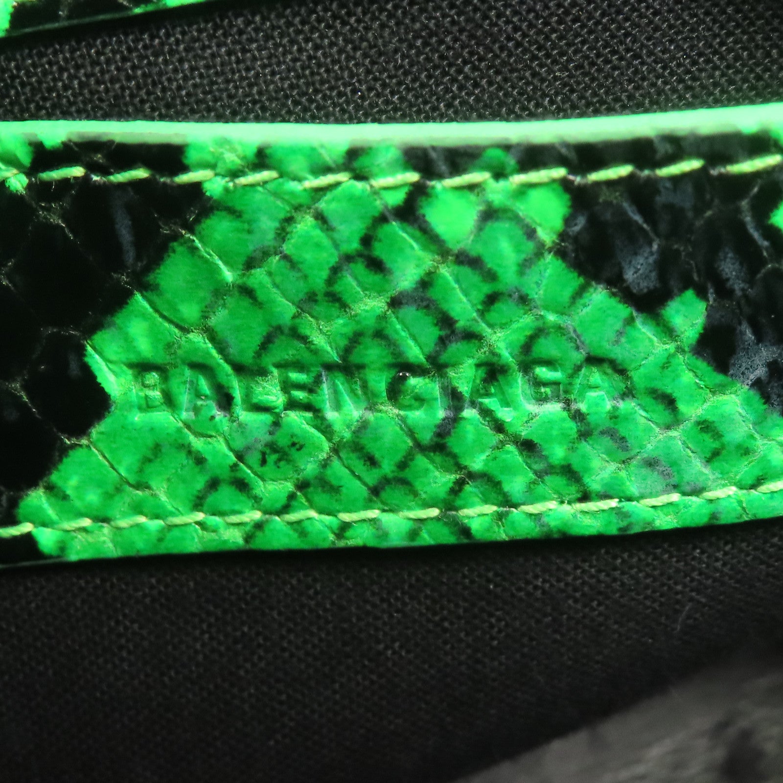 BALENCIAGA 【激減優惠】蛇皮皮革XXS Ville Bag銀扣手挽肩背兩用袋