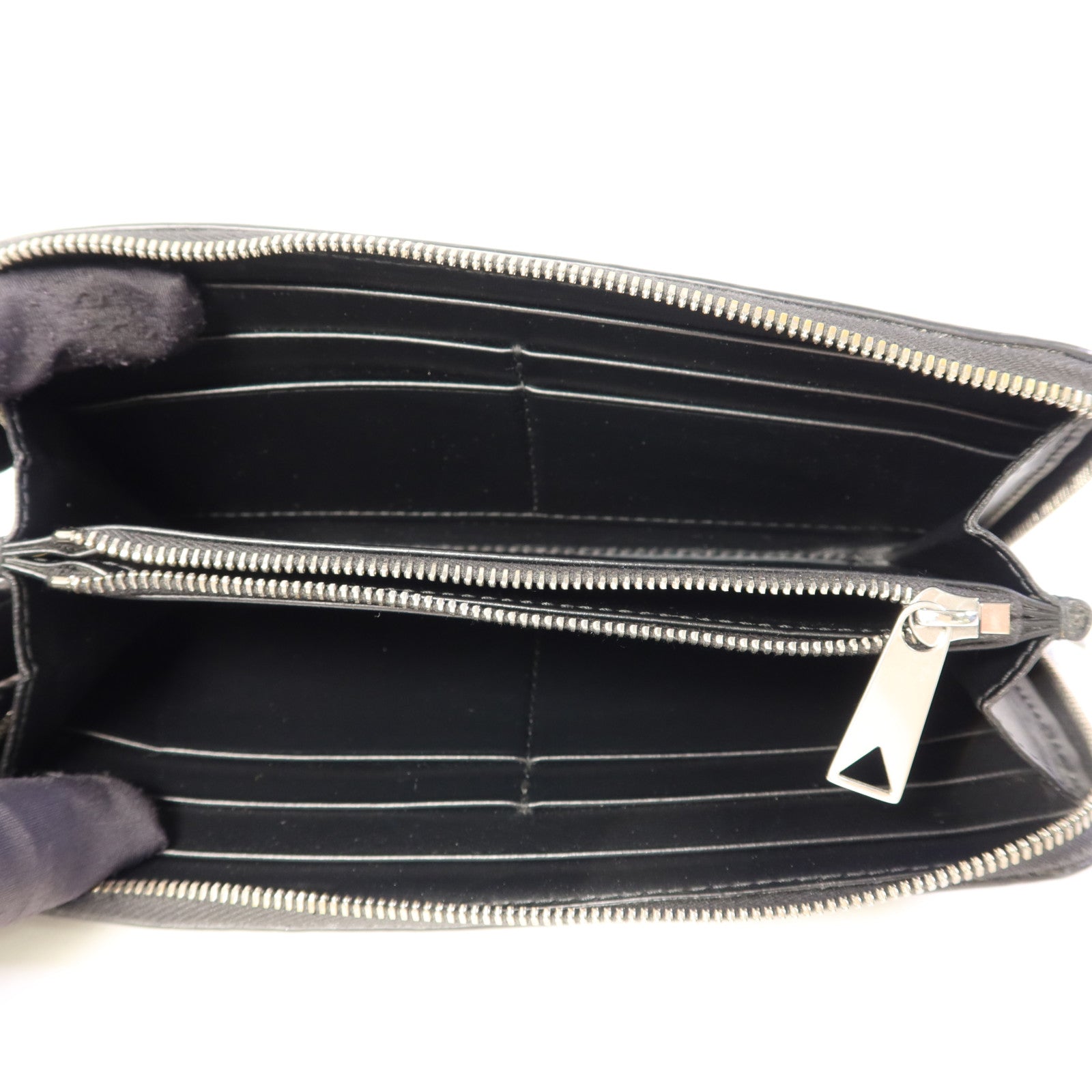 BOTTEGA VENETA 織紋皮革Long Round Wallet銀扣長錢包