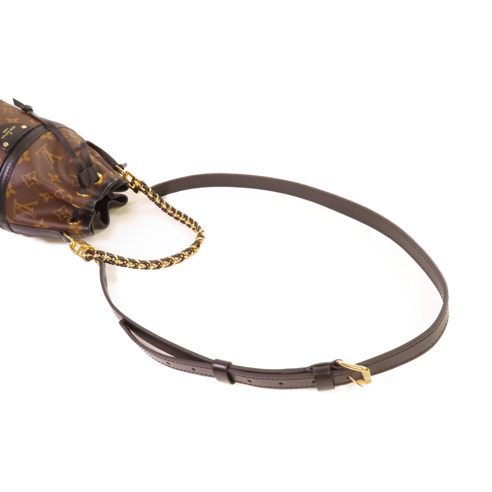LOUIS VUITTON Monogram Canoe 2Way Shoulder Bag金扣手挽肩背兩用袋啡色