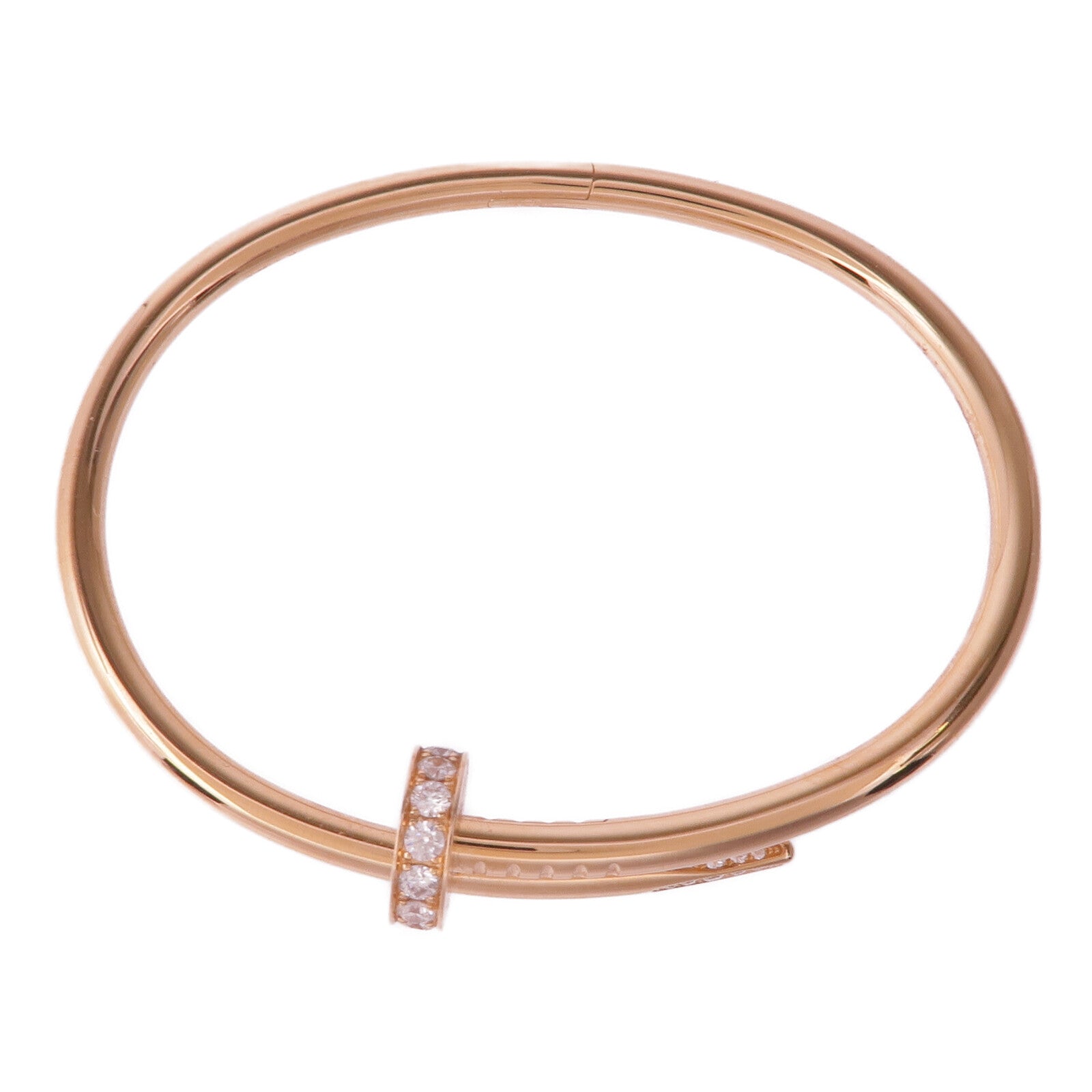 CARTIER 18K玫瑰金Juste un Clou Bracelet鑽石手鐲Cartier#17